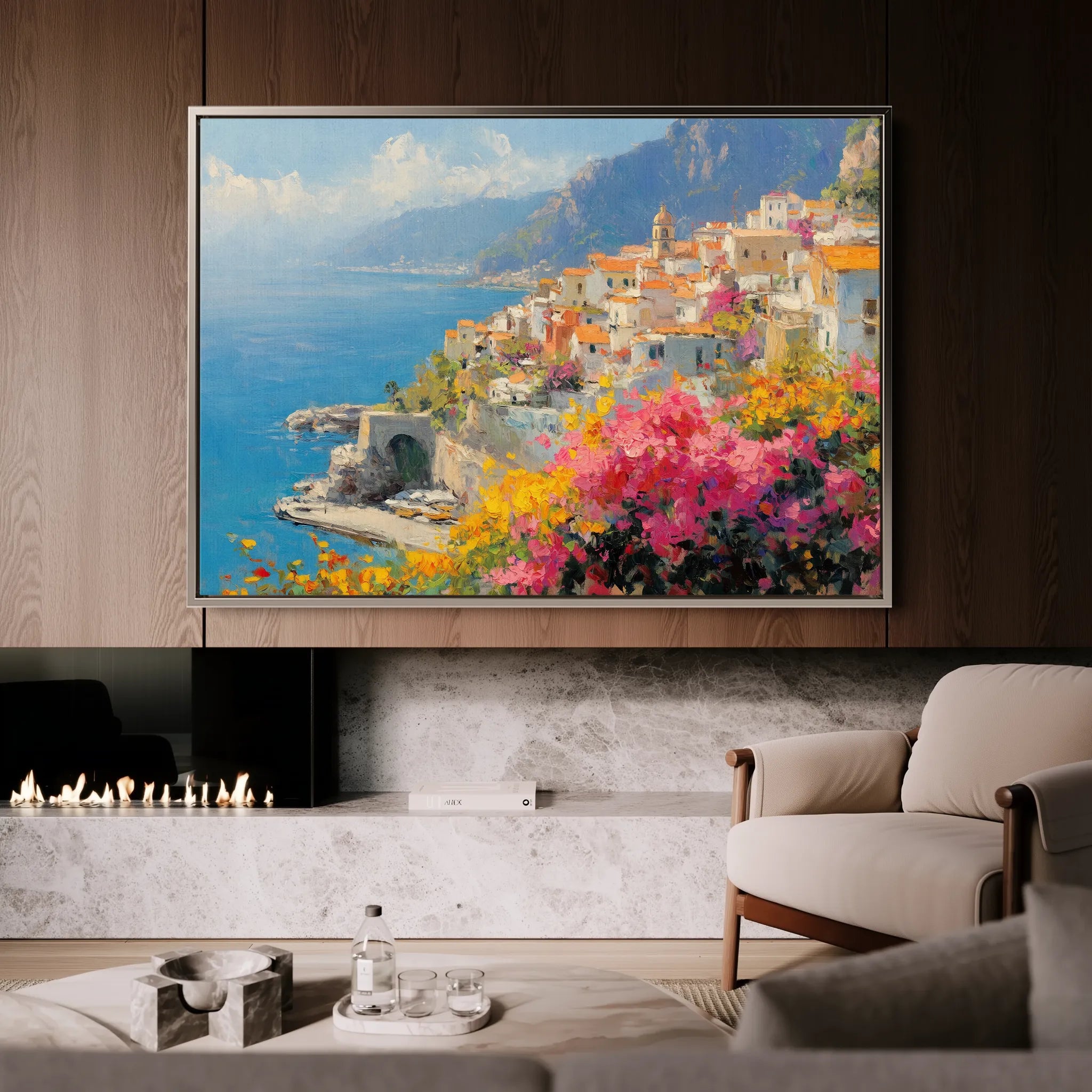 Landscape 296 Canvas Art 60 x 40 cm / Black
