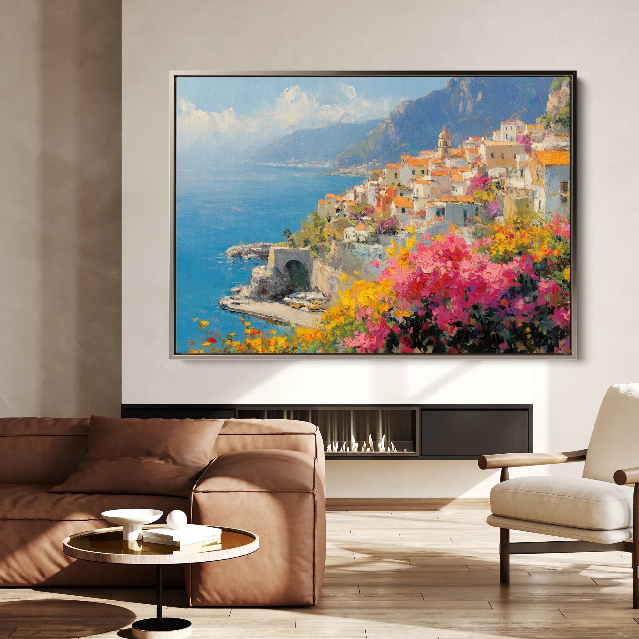 Landscape 296 Canvas Art 60 x 40 cm / Black