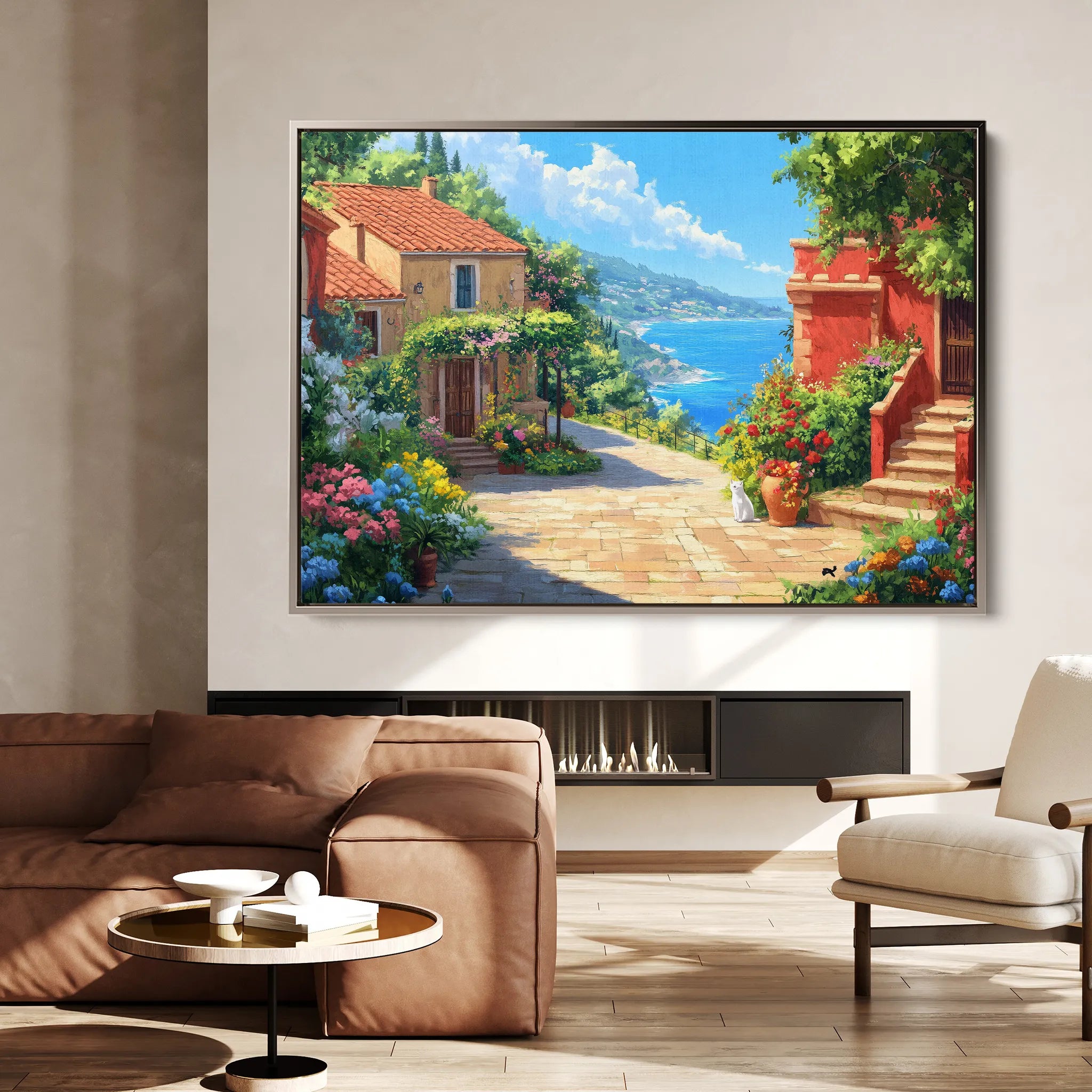 Landscape 297 Canvas Art 60 x 40 cm / Black