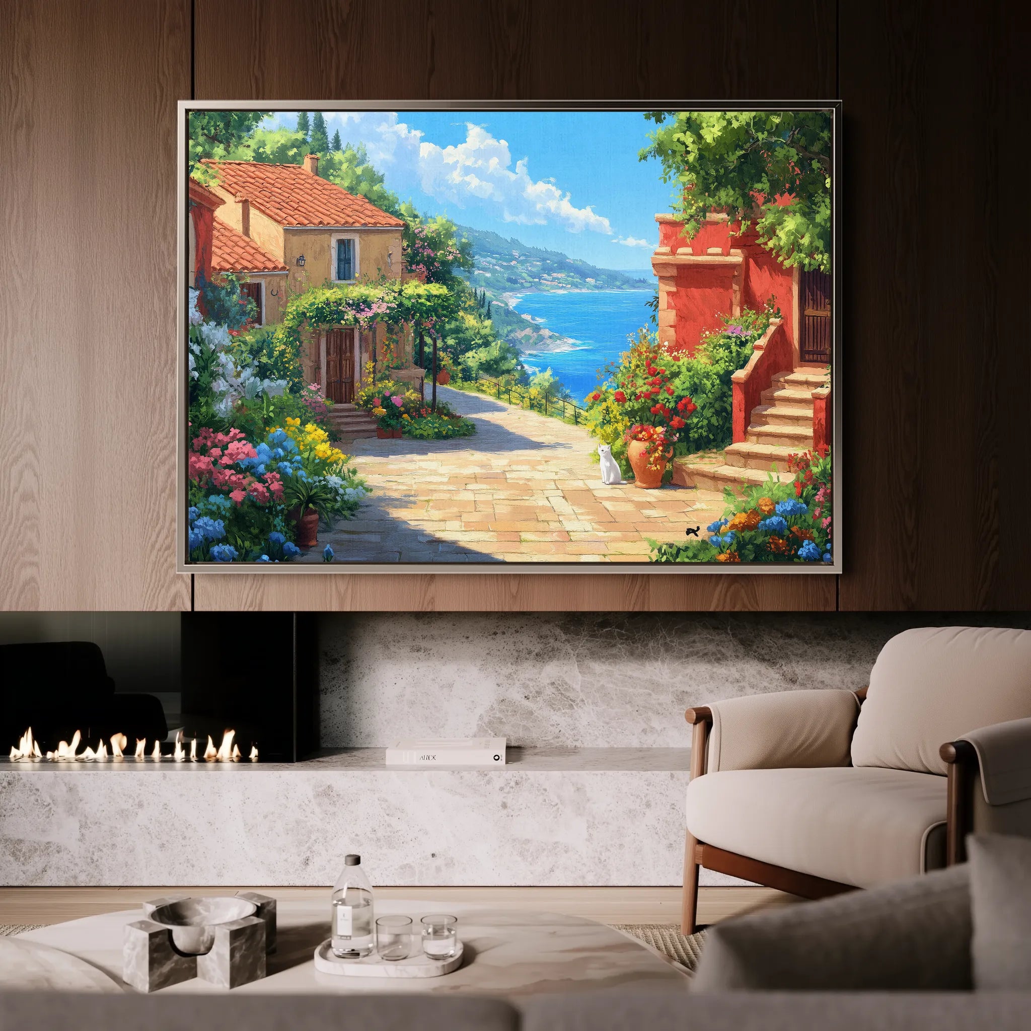 Landscape 297 Canvas Art 60 x 40 cm / Black