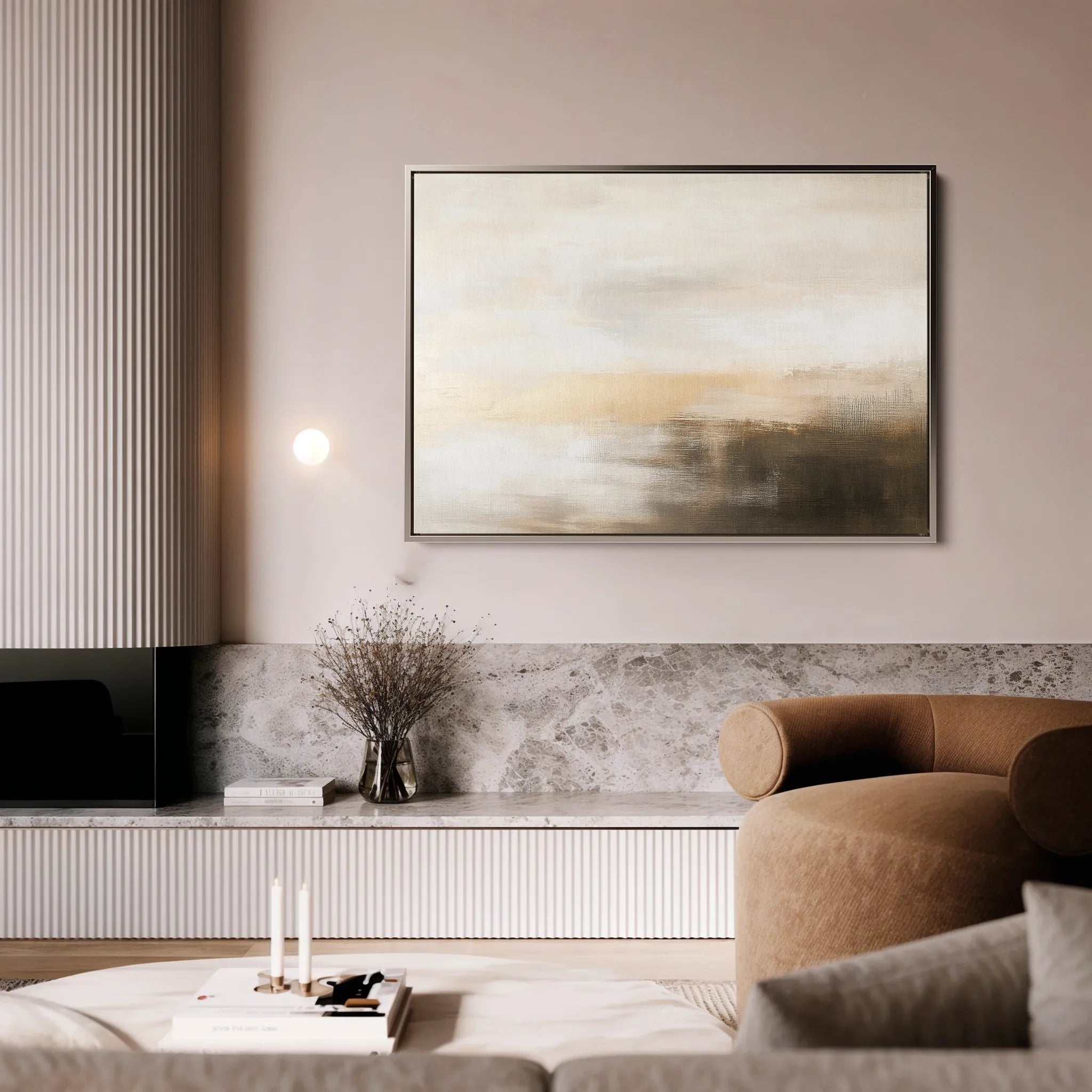 Abstract 298 Canvas Art 60 x 40 cm / Black