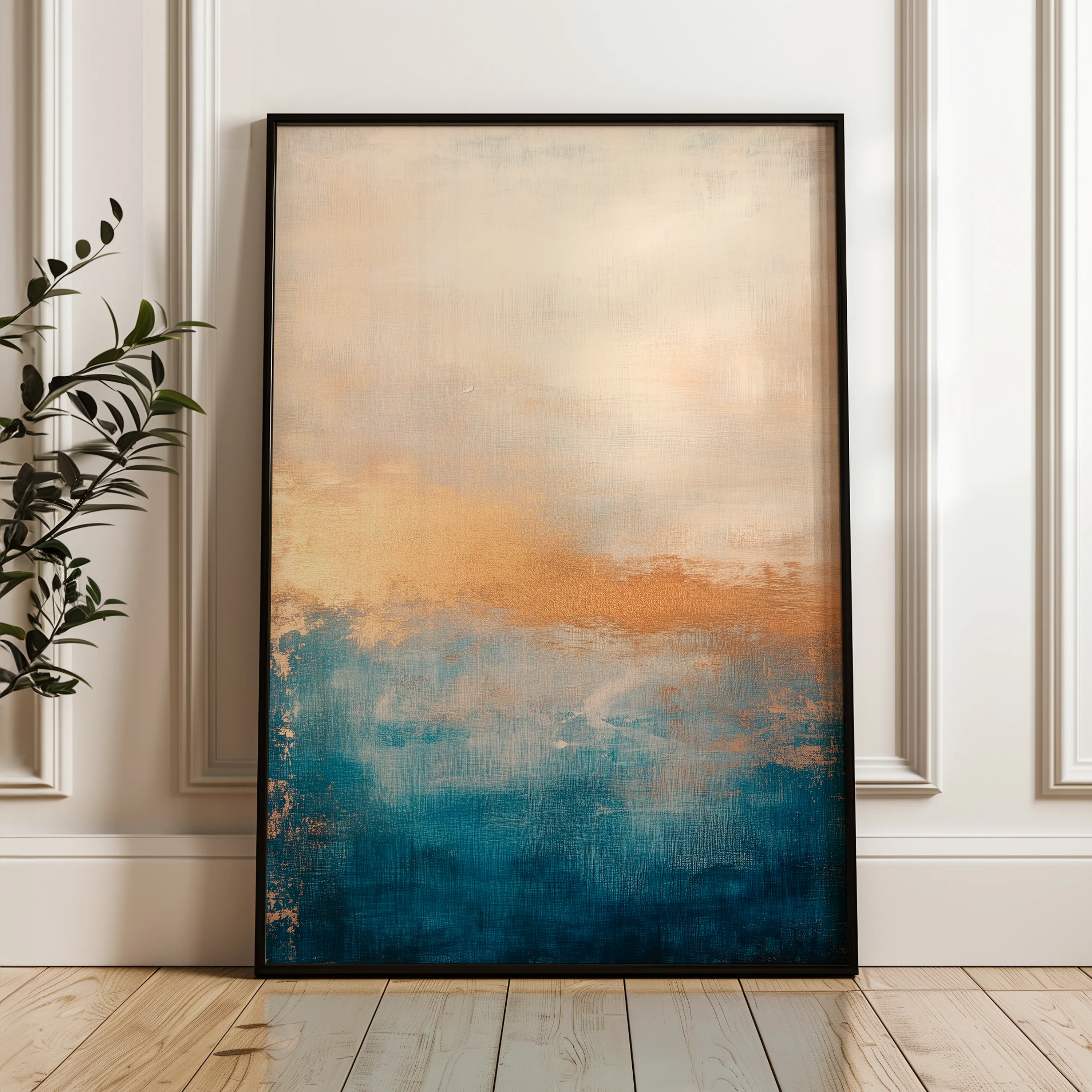 Abstract 299 Canvas Art 60 x 40 cm / Black