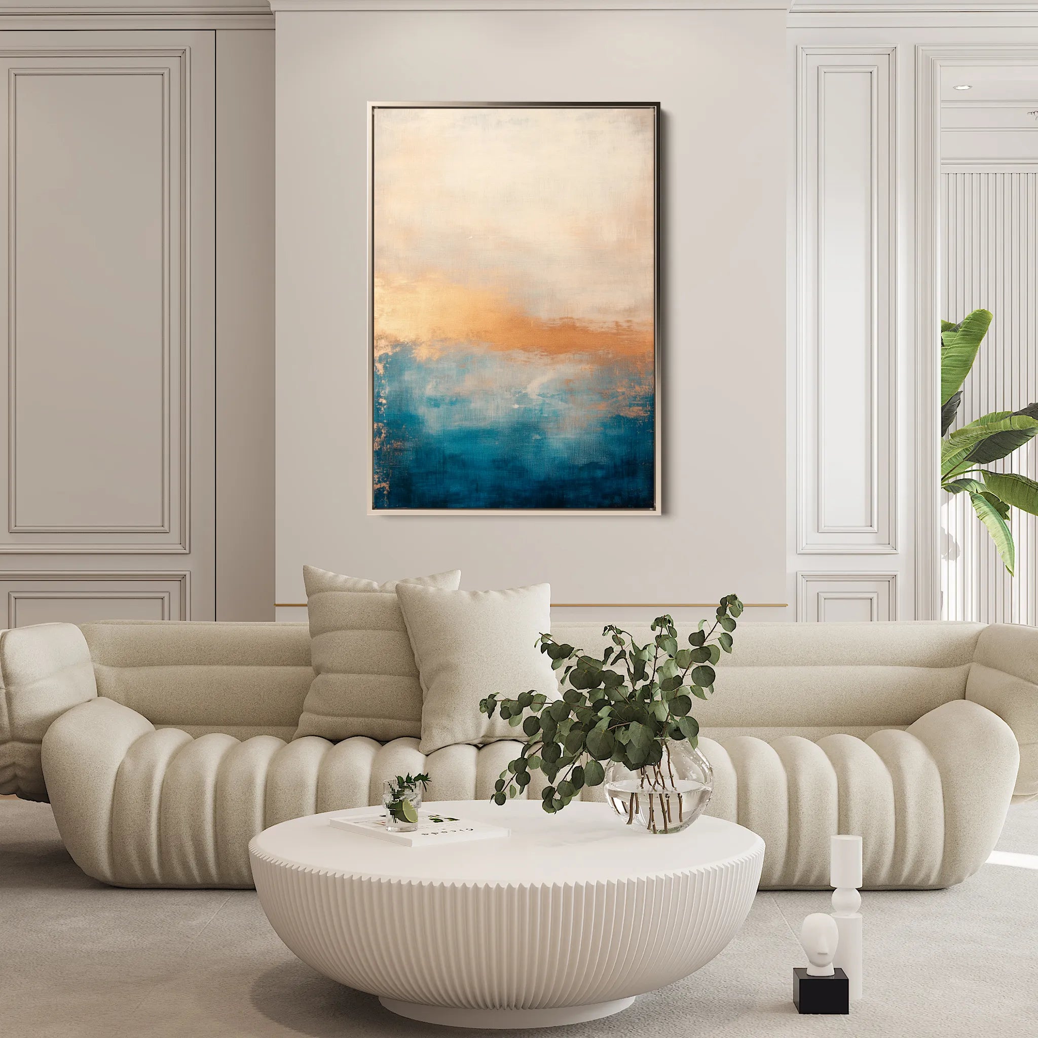 Abstract 299 Canvas Art 60 x 40 cm / Black