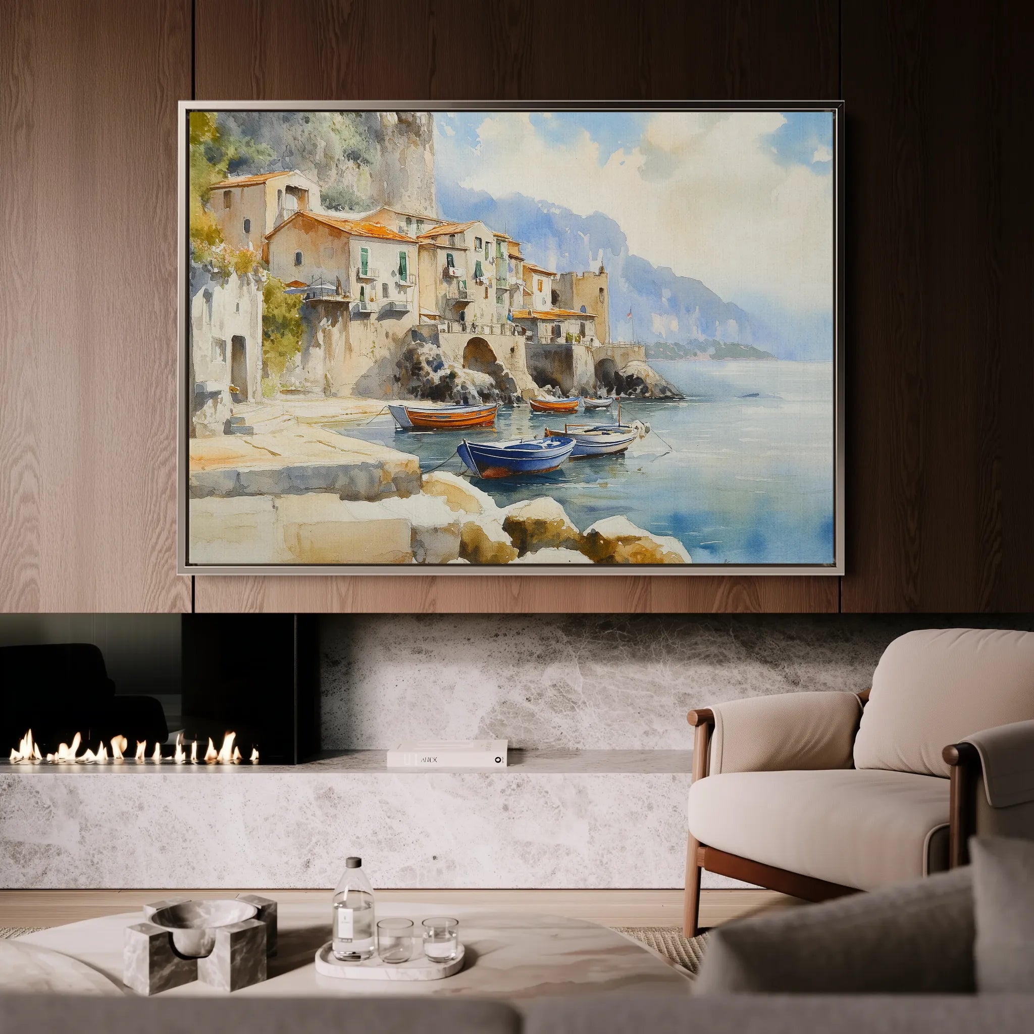 Landscape 299 Canvas Art 60 x 40 cm / Black