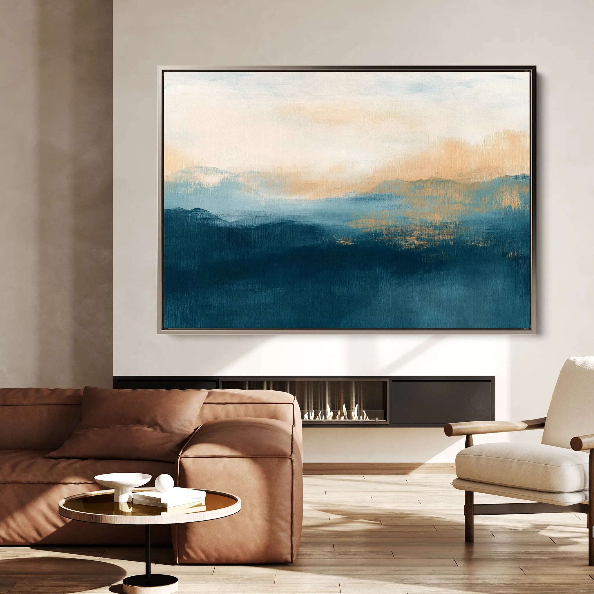 Abstract 300 Canvas Art 60 x 40 cm / Black