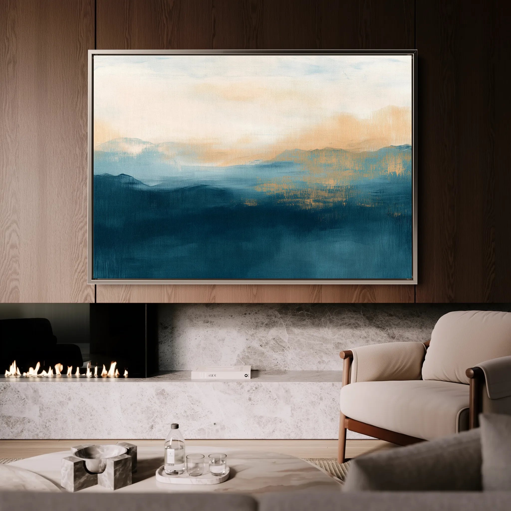 Abstract 300 Canvas Art 60 x 40 cm / Black