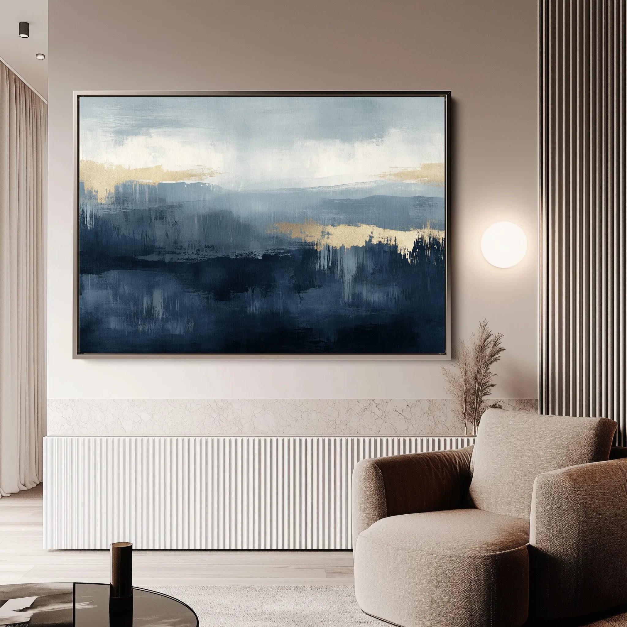 Abstract 301 Canvas Art 60 x 40 cm / Black