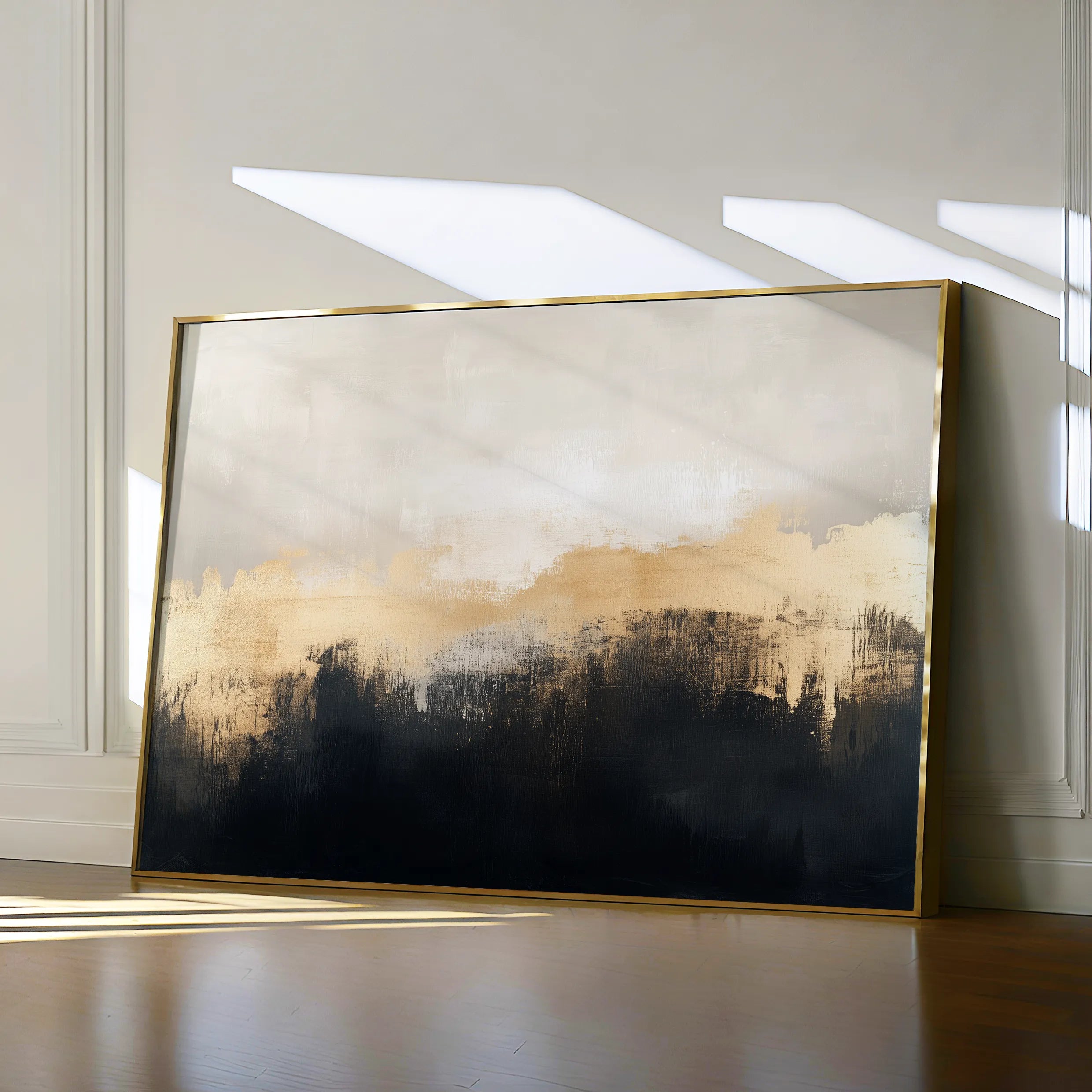 Abstract 302 Canvas Art 60 x 40 cm / Black
