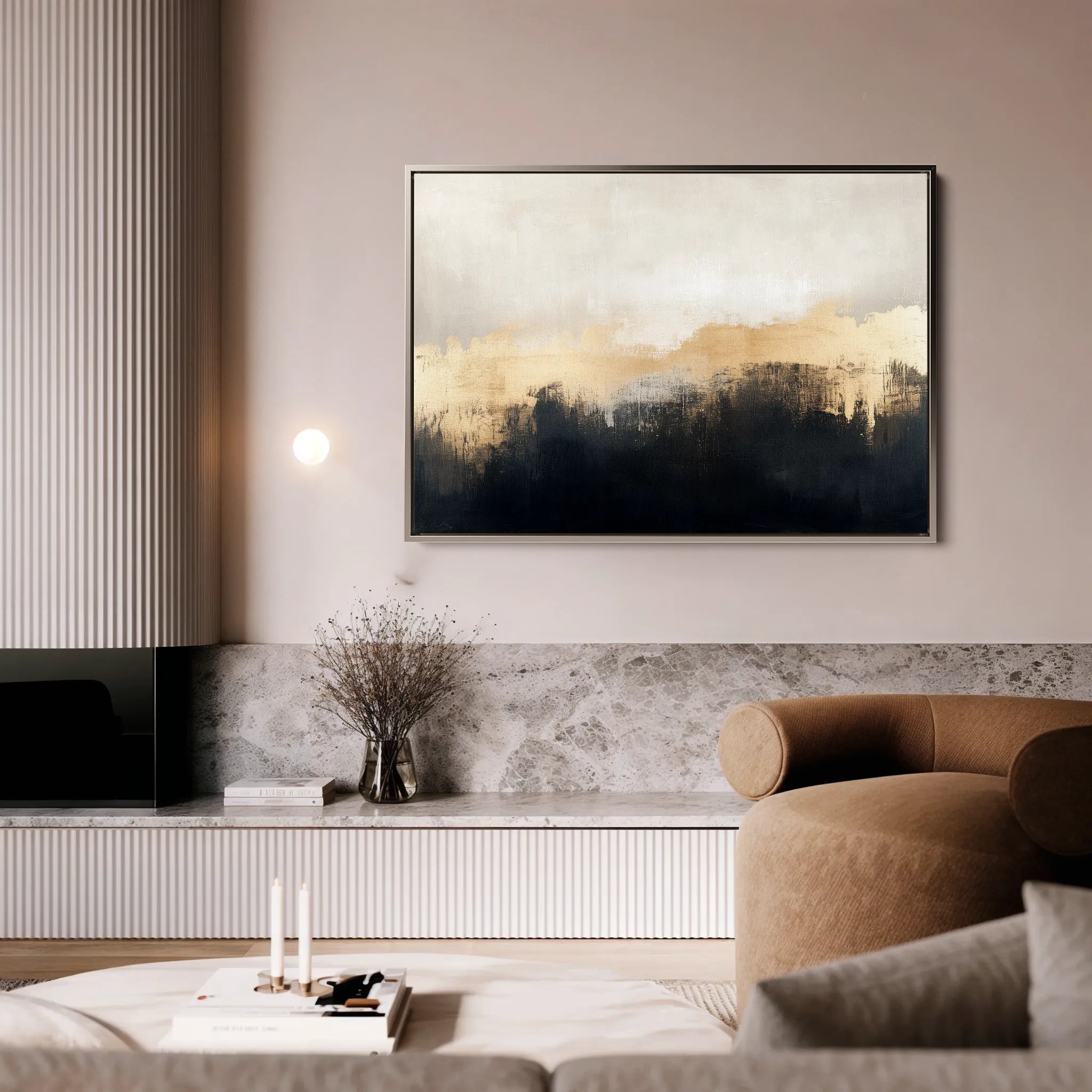 Abstract 302 Canvas Art 60 x 40 cm / Black