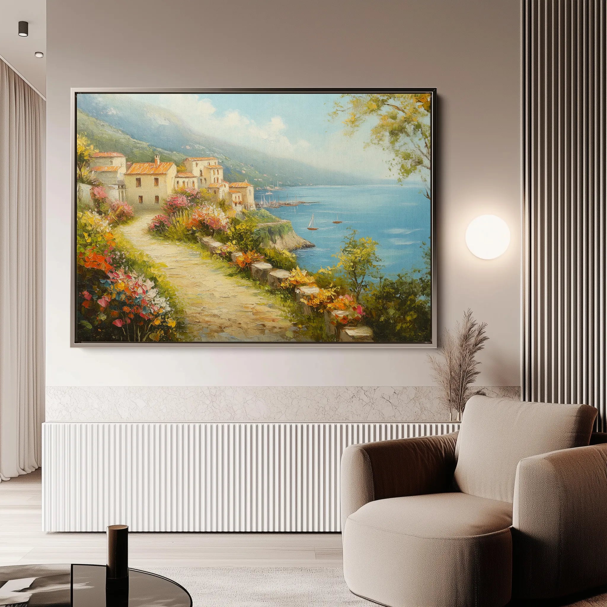 Landscape 302 Canvas Art 60 x 40 cm / Black