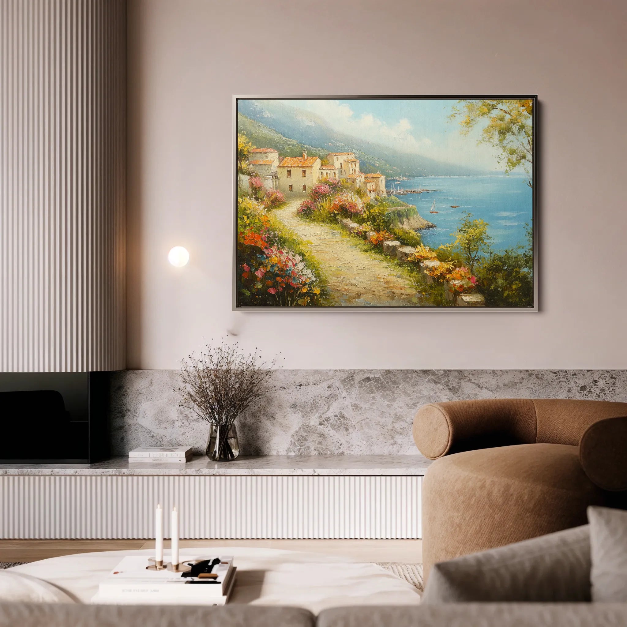 Landscape 302 Canvas Art 60 x 40 cm / Black