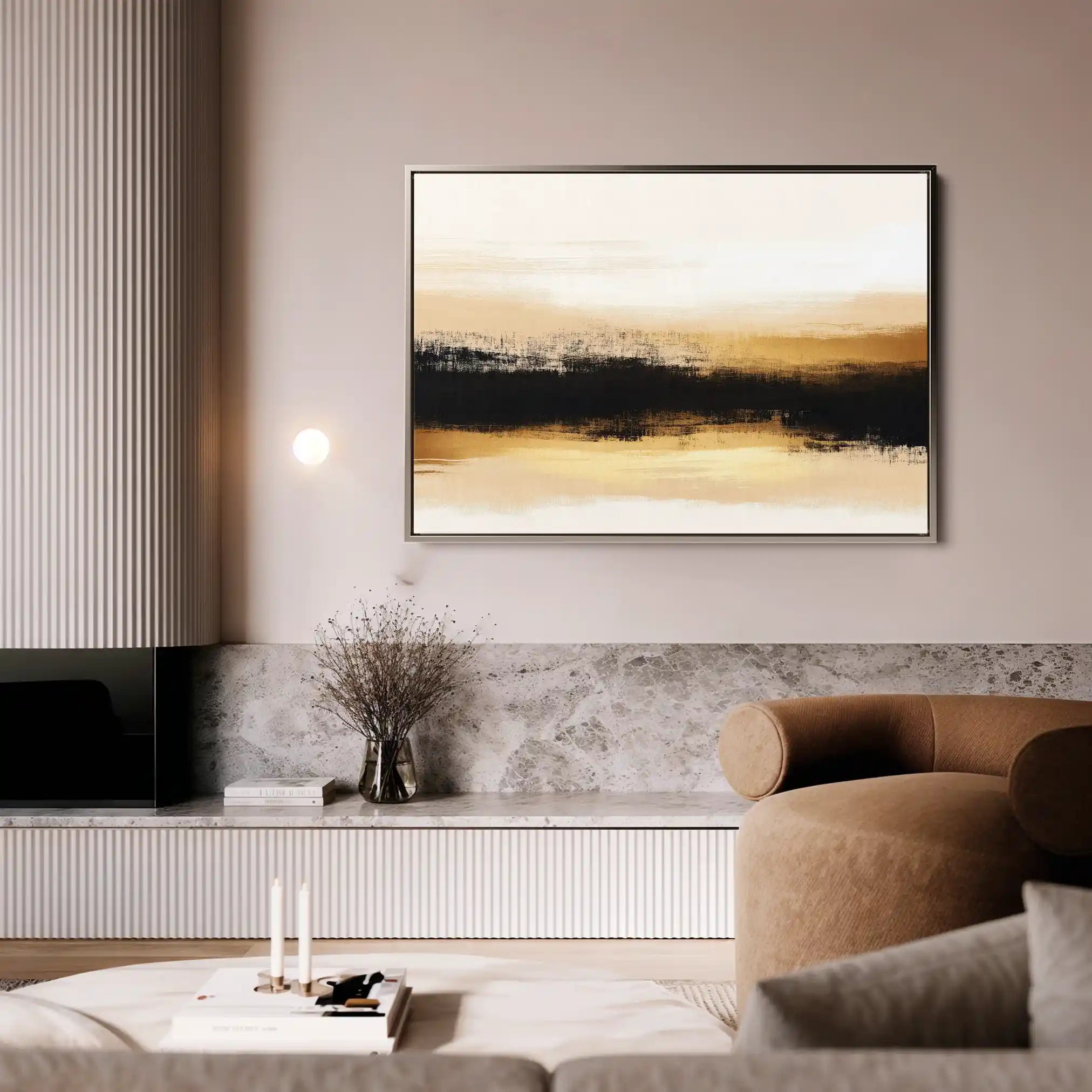 Abstract 303 Canvas Art 60 x 40 cm / Black