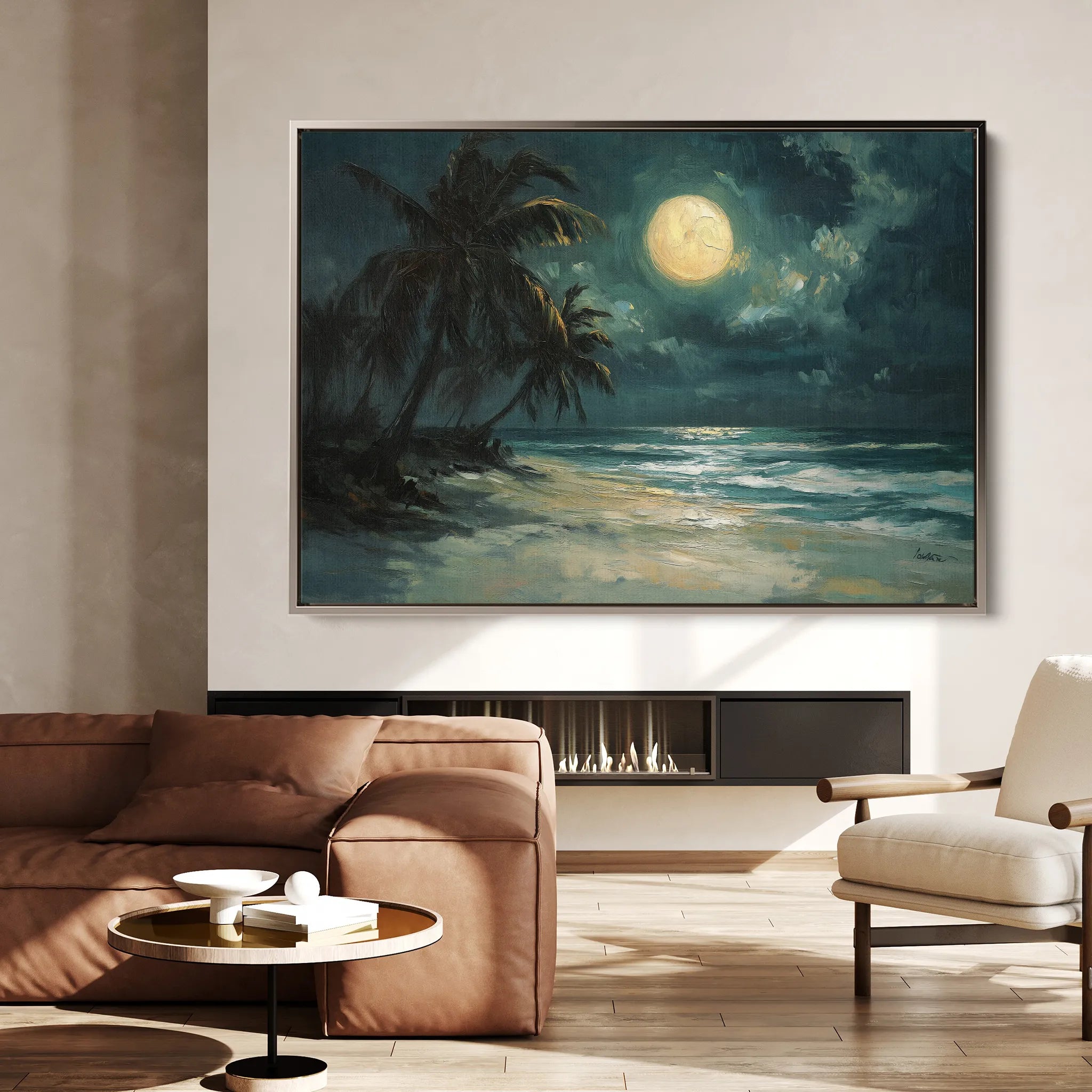 Landscape 303 Canvas Art 60 x 40 cm / Black