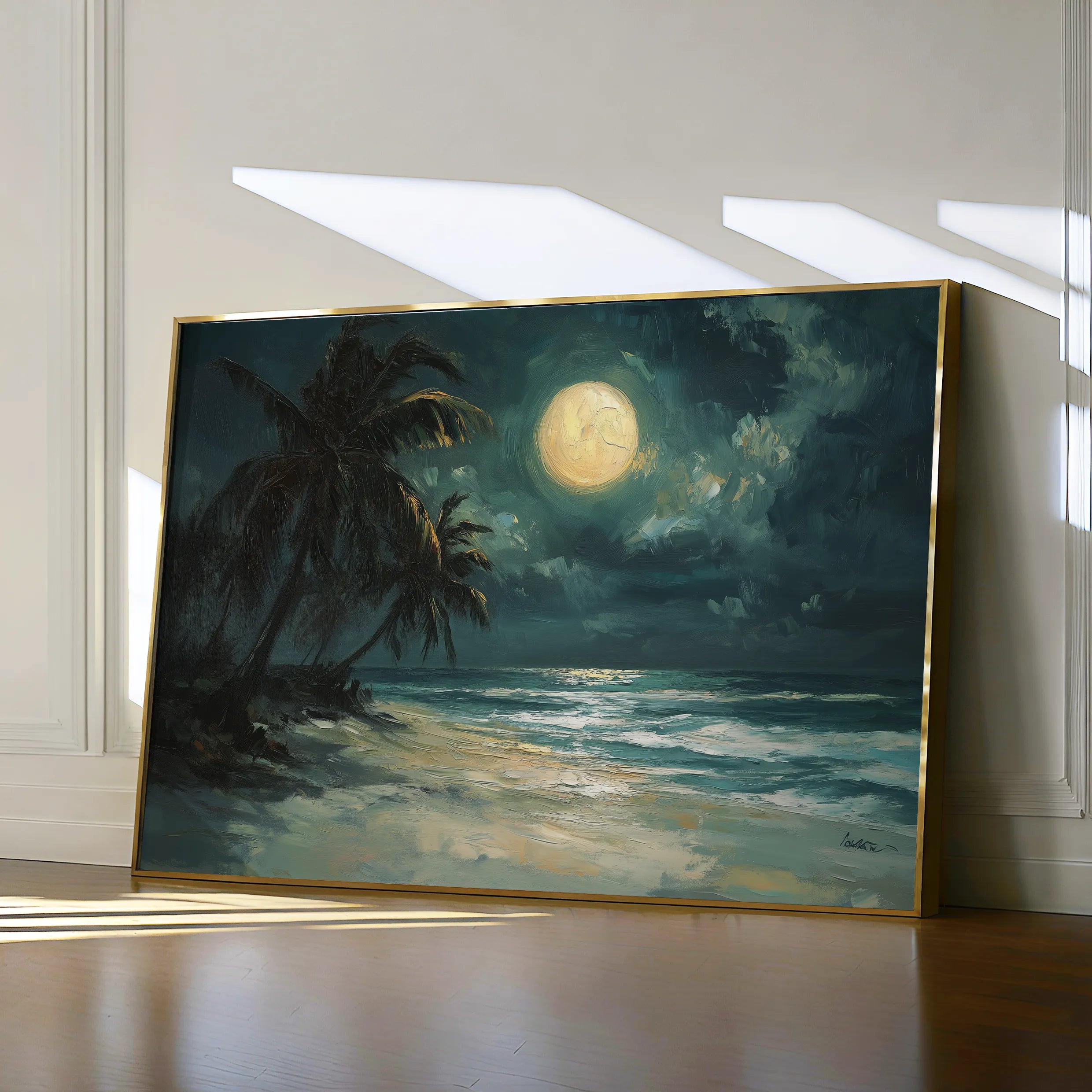 Landscape 303 Canvas Art 60 x 40 cm / Black