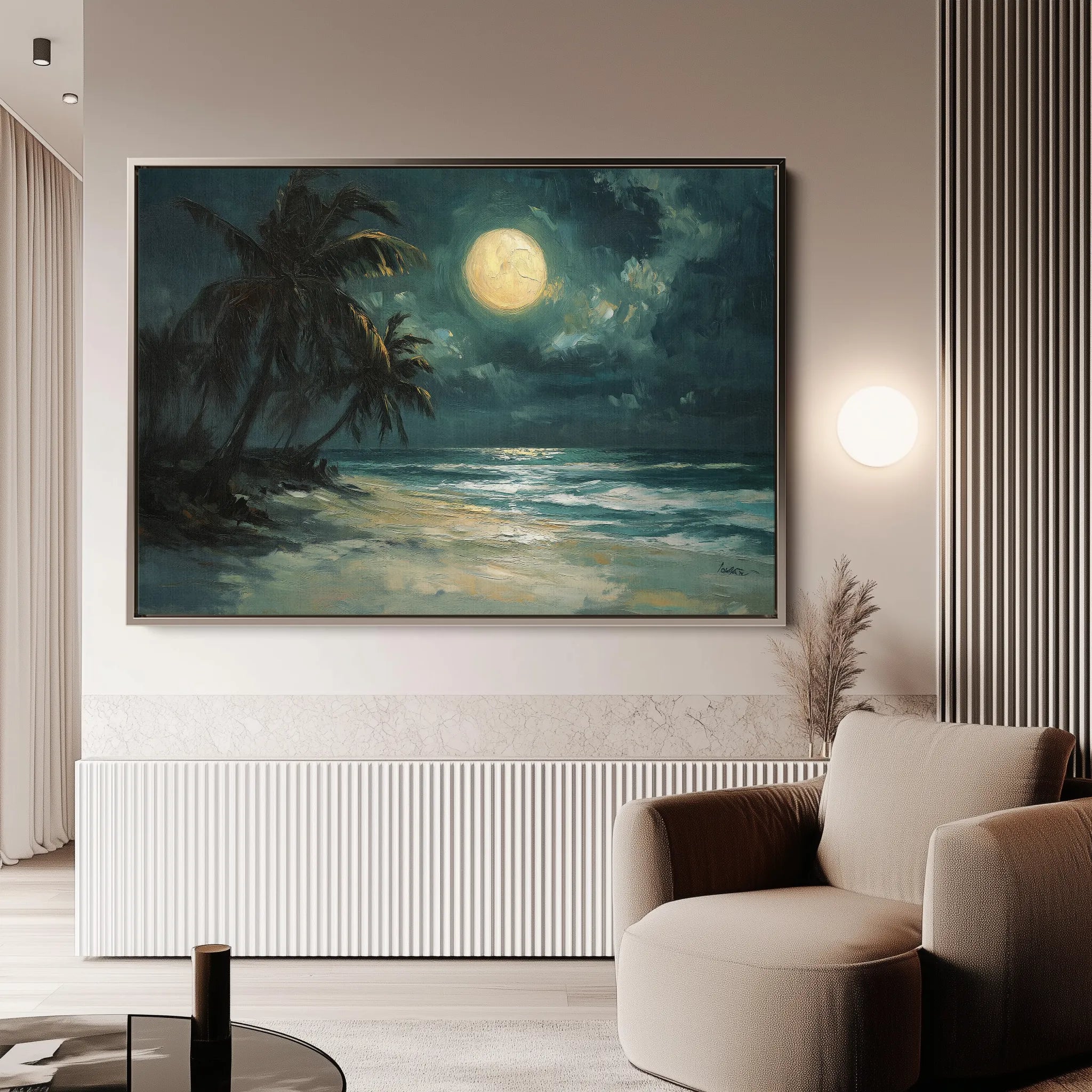 Landscape 303 Canvas Art 60 x 40 cm / Black