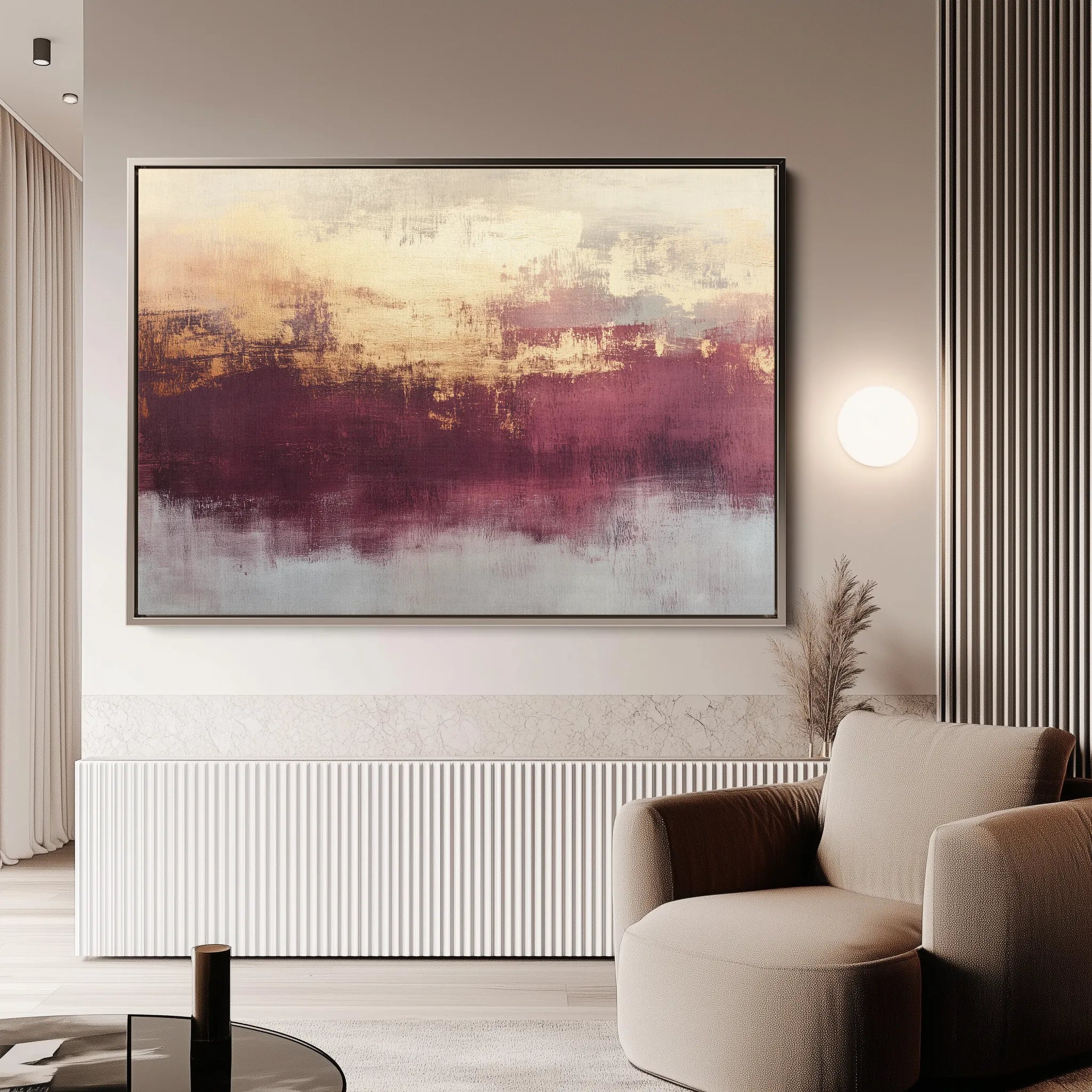 Abstract 304 Canvas Art 60 x 40 cm / Black