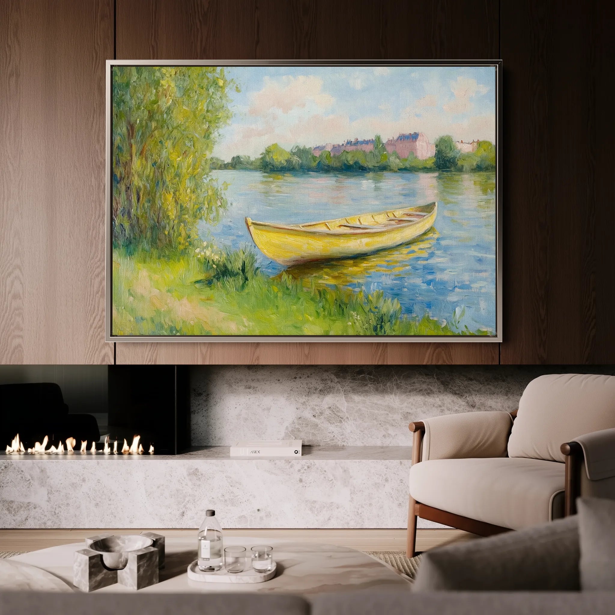 Landscape 304 Canvas Art 60 x 40 cm / Black