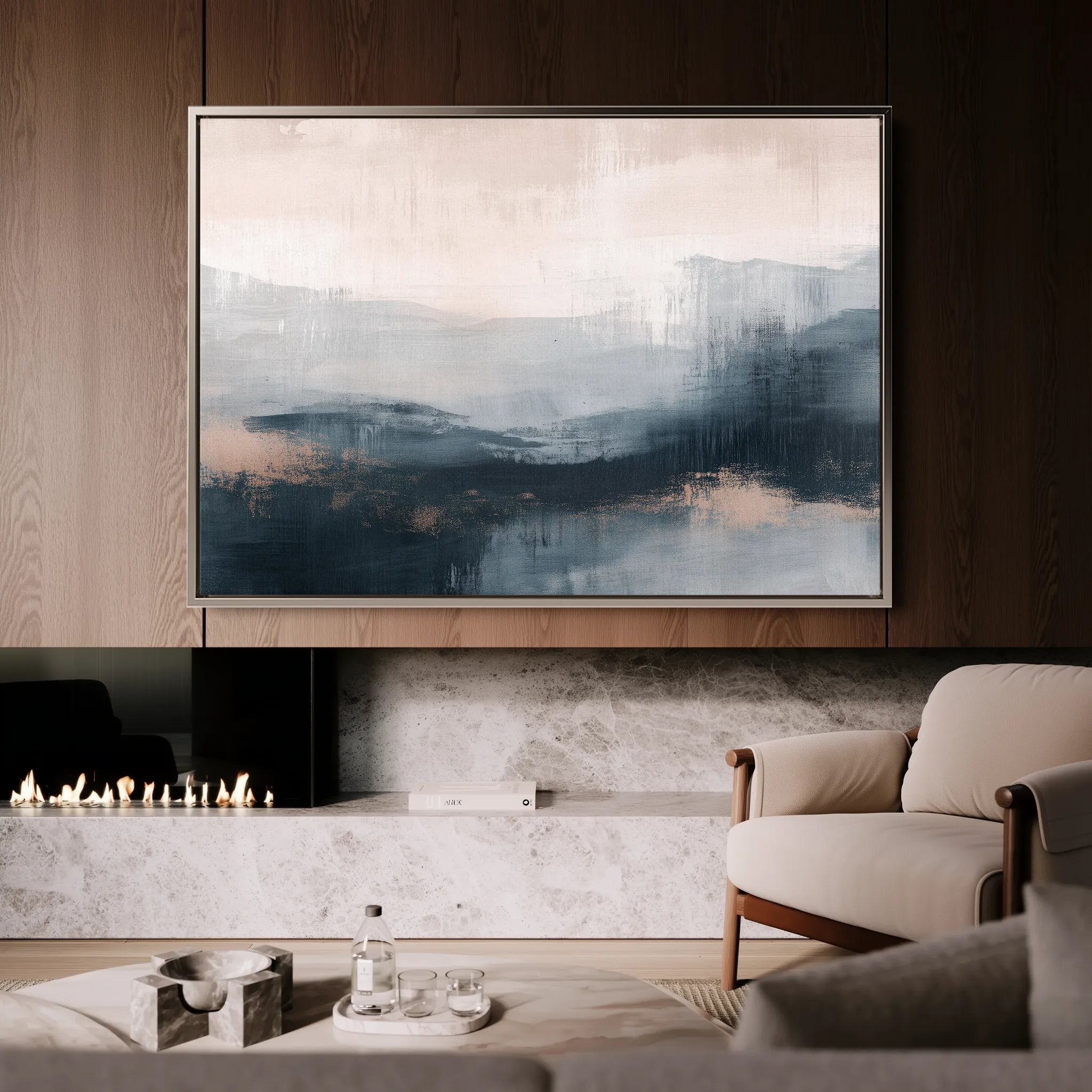 Abstract 305 Canvas Art 60 x 40 cm / Black
