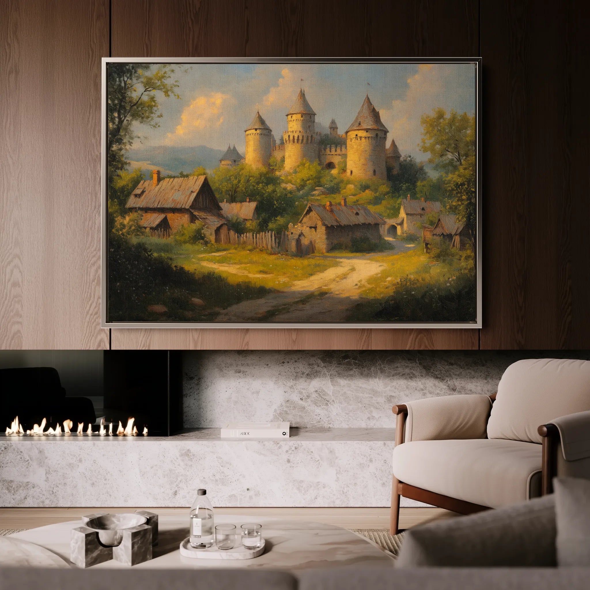 Landscape 305 Canvas Art 60 x 40 cm / Black