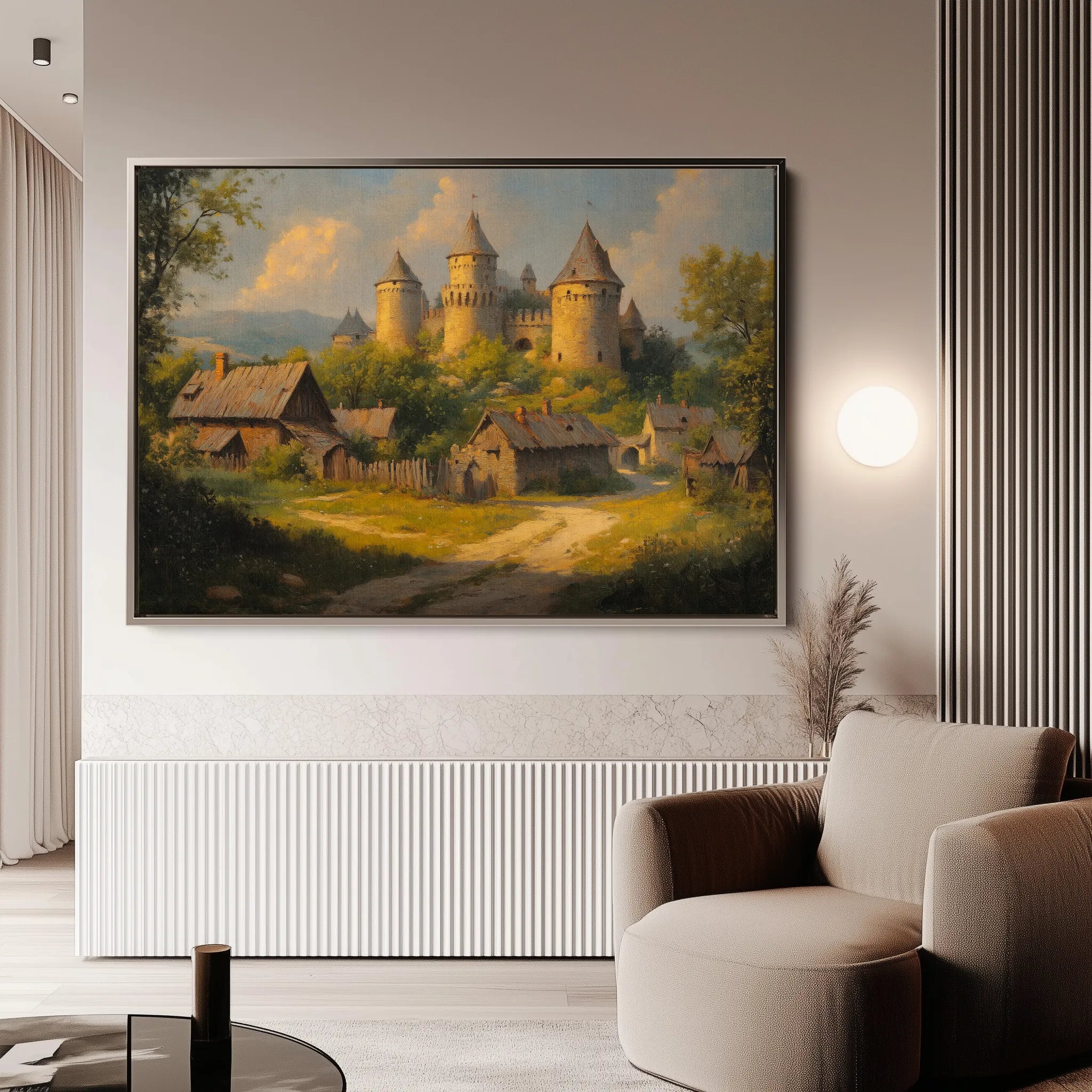 Landscape 305 Canvas Art 60 x 40 cm / Black