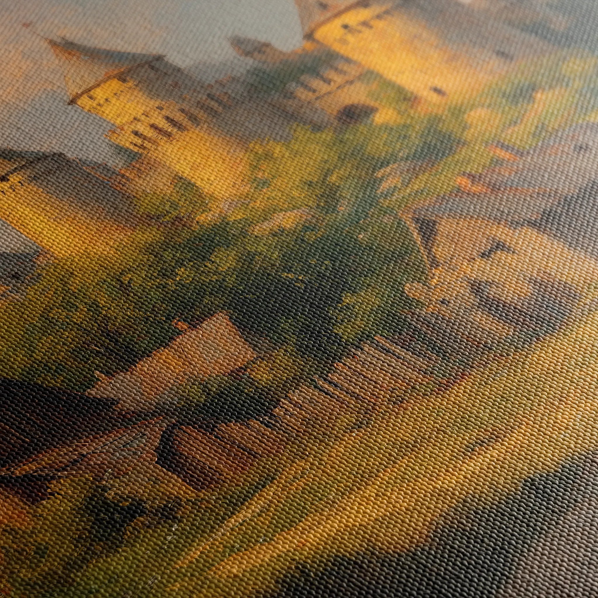 Landscape 305 Canvas Art 60 x 40 cm / Black