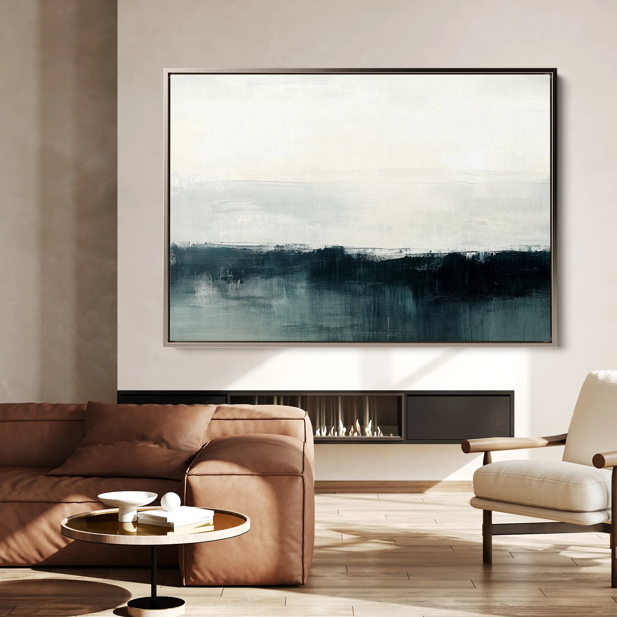 Abstract 306 Canvas Art 60 x 40 cm / Black