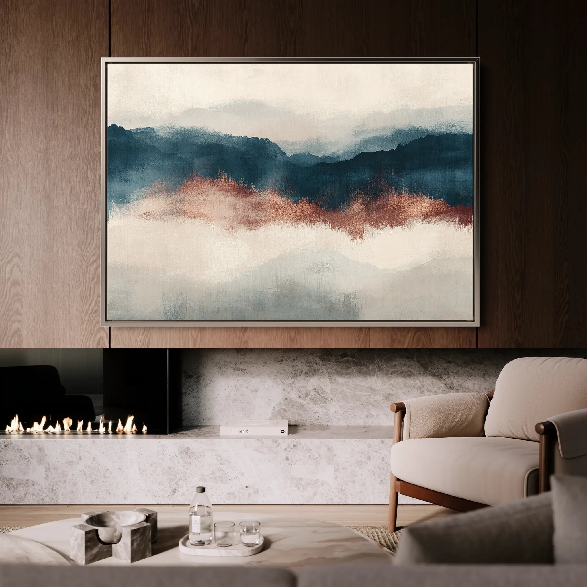 Abstract 308 Canvas Art 60 x 40 cm / Black