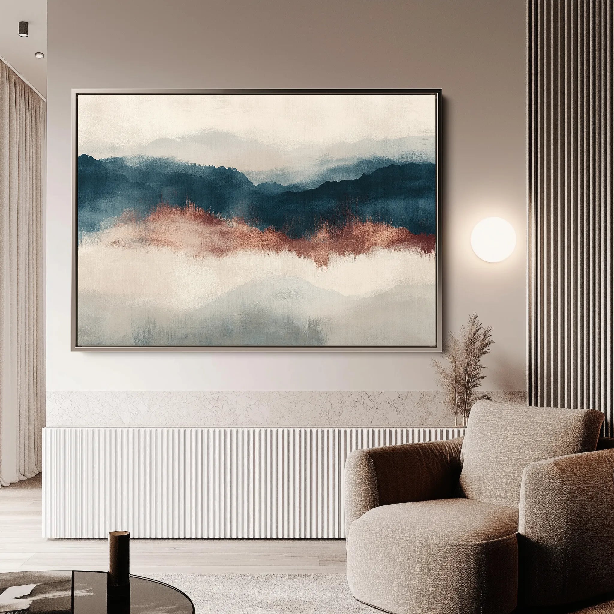 Abstract 308 Canvas Art 60 x 40 cm / Black
