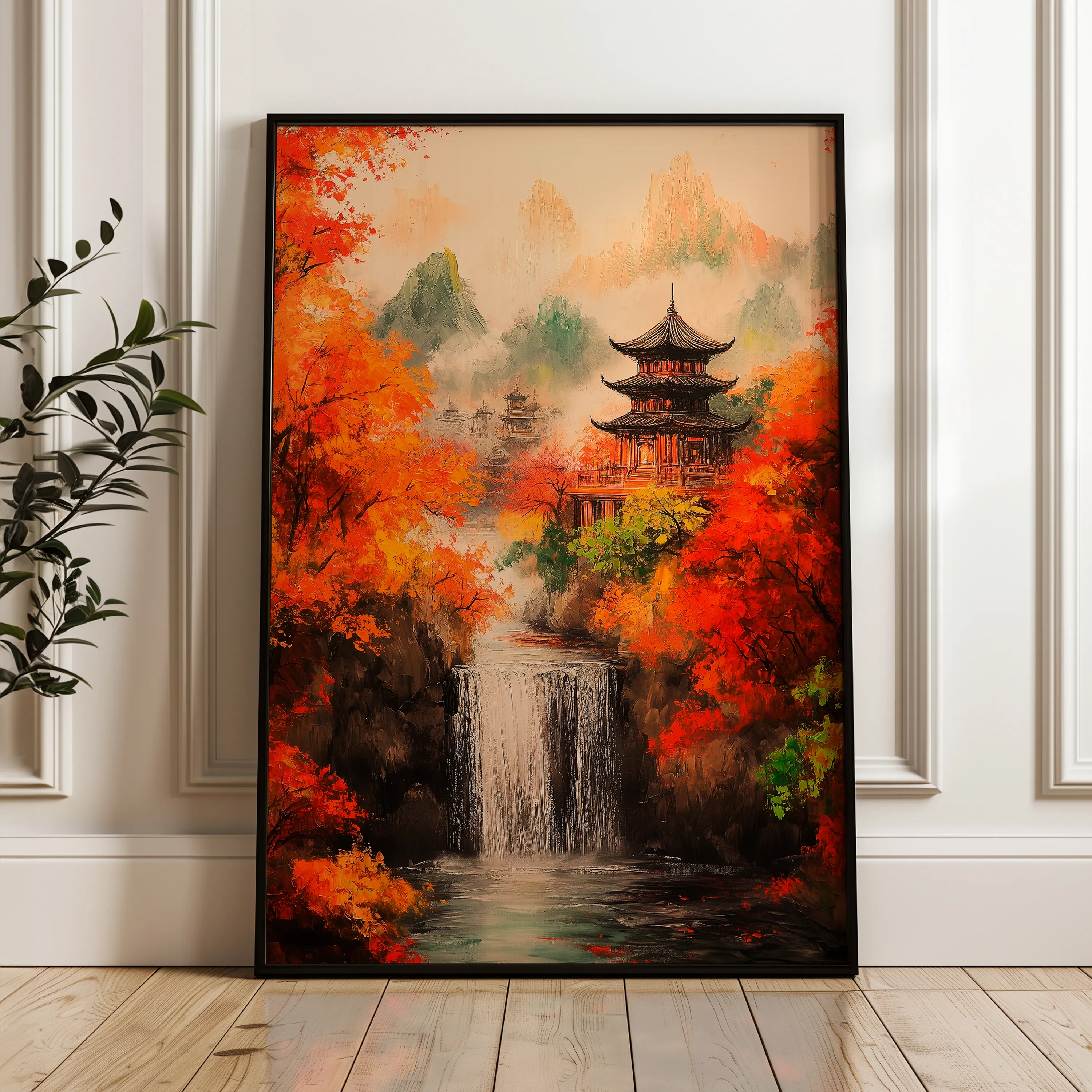 Landscape 308 Canvas Art 60 x 40 cm / Black