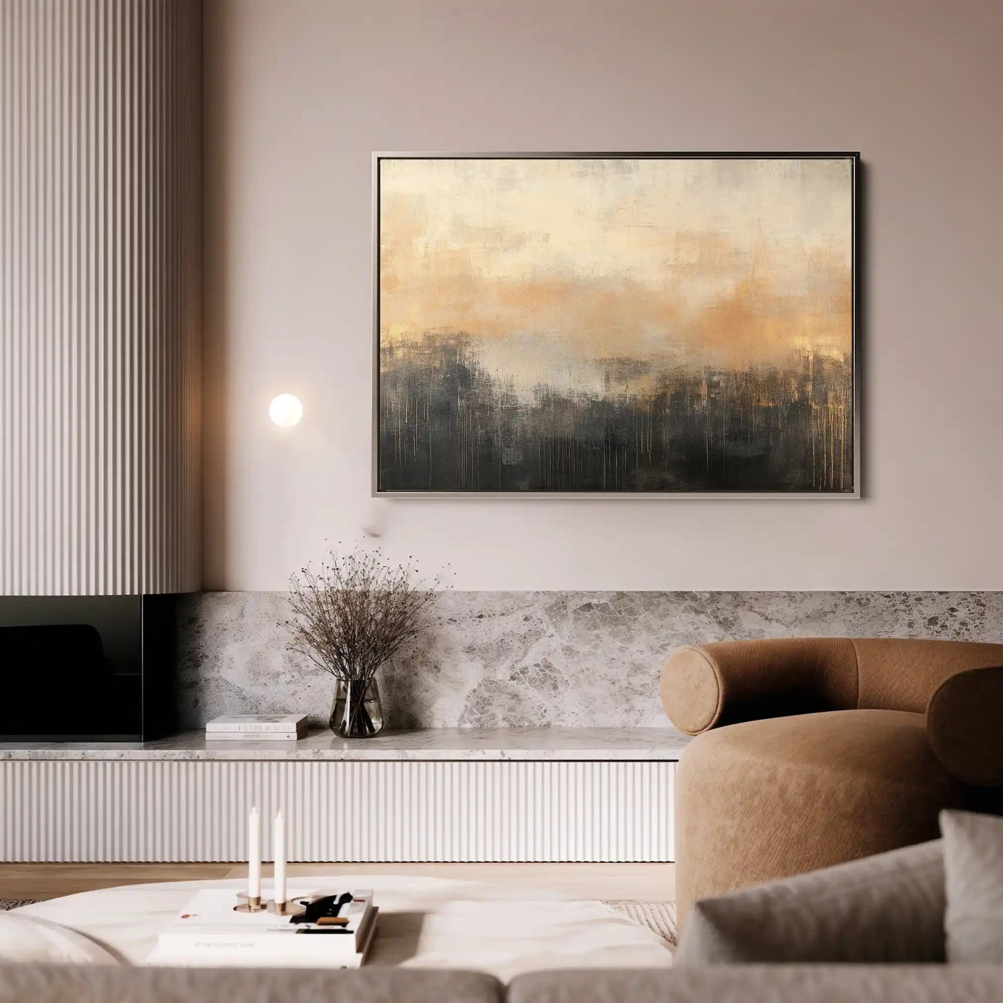Abstract 309 Canvas Art 60 x 40 cm / Black