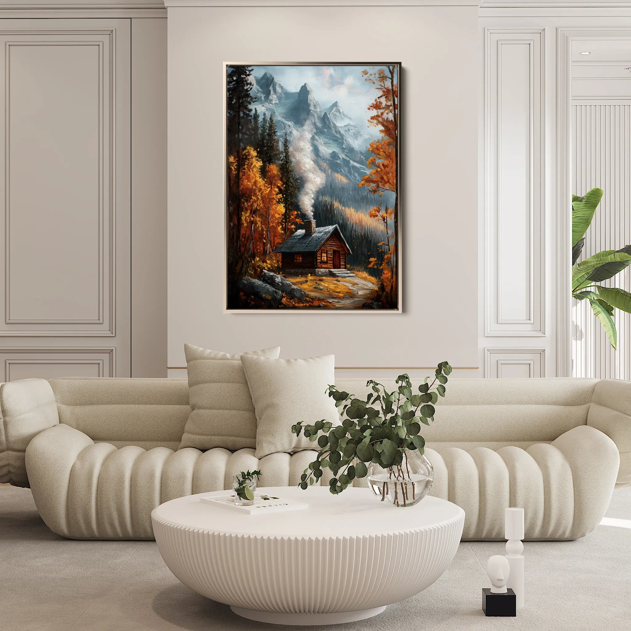 Landscape 309 Canvas Art 60 x 40 cm / Black