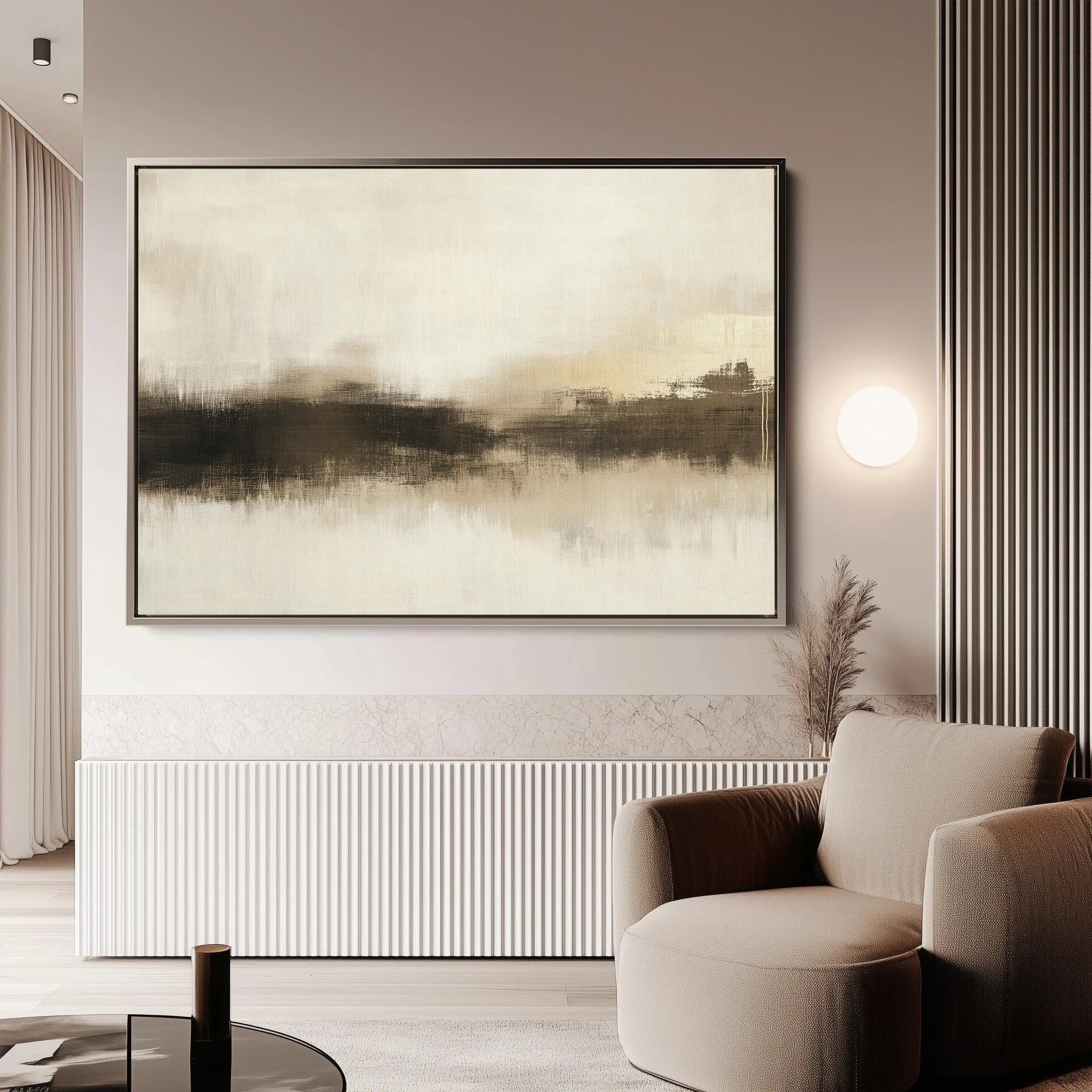 Abstract 310 Canvas Art 60 x 40 cm / Black