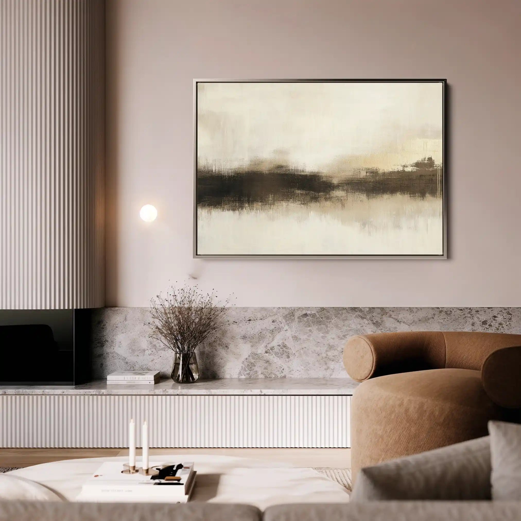 Abstract 310 Canvas Art 60 x 40 cm / Black