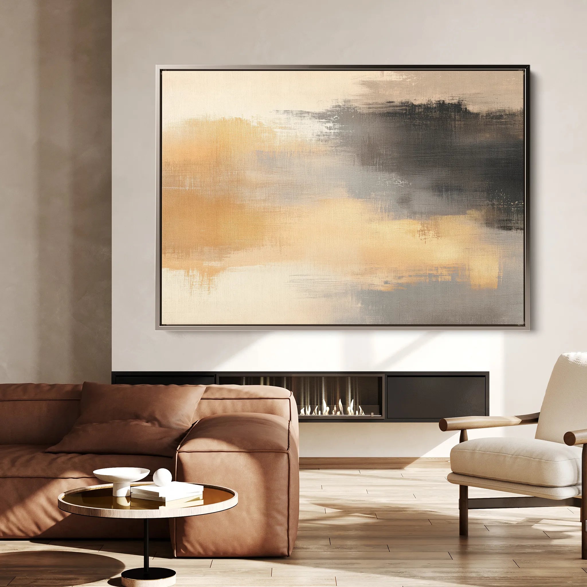 Abstract 312 Canvas Art 60 x 40 cm / Black