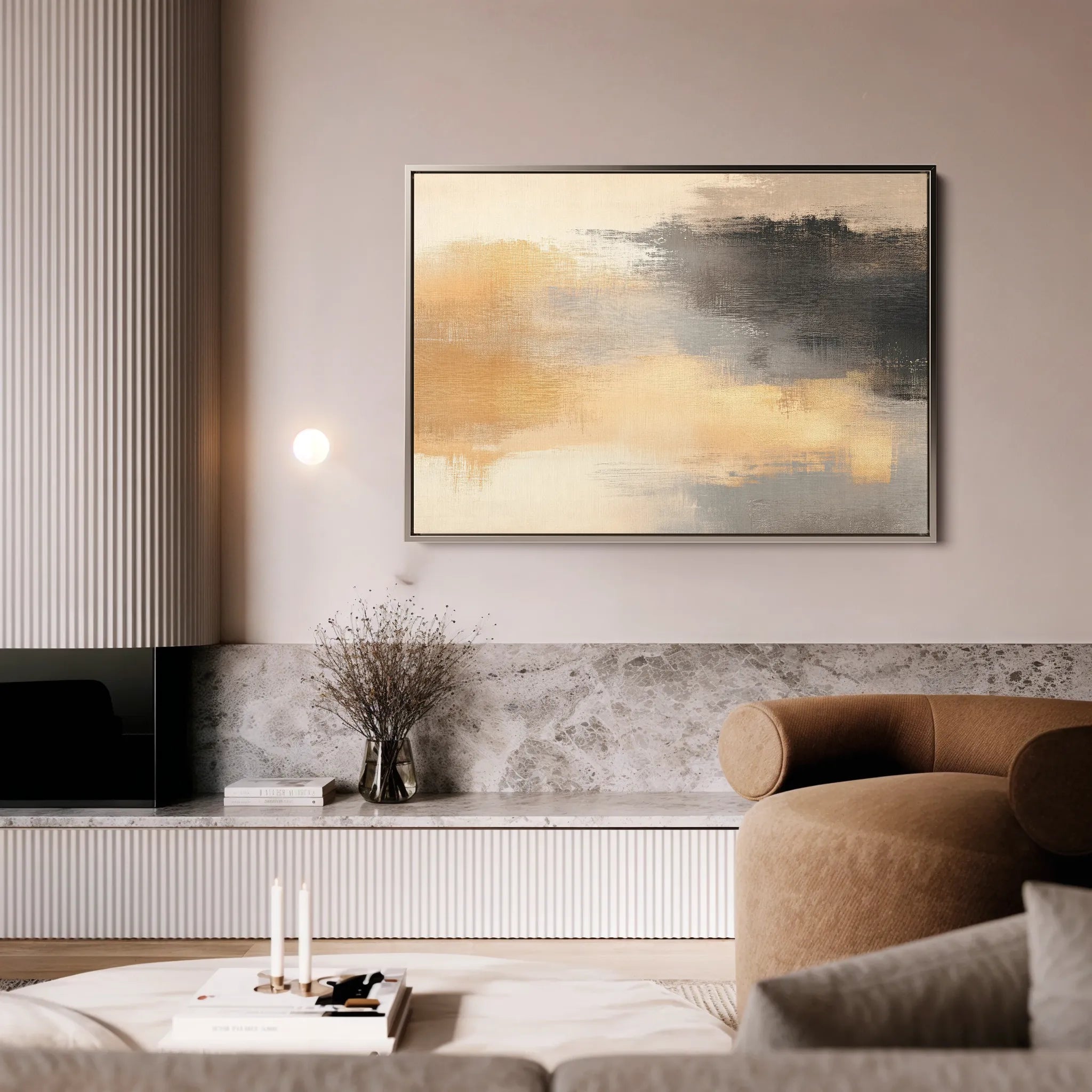 Abstract 312 Canvas Art 60 x 40 cm / Black