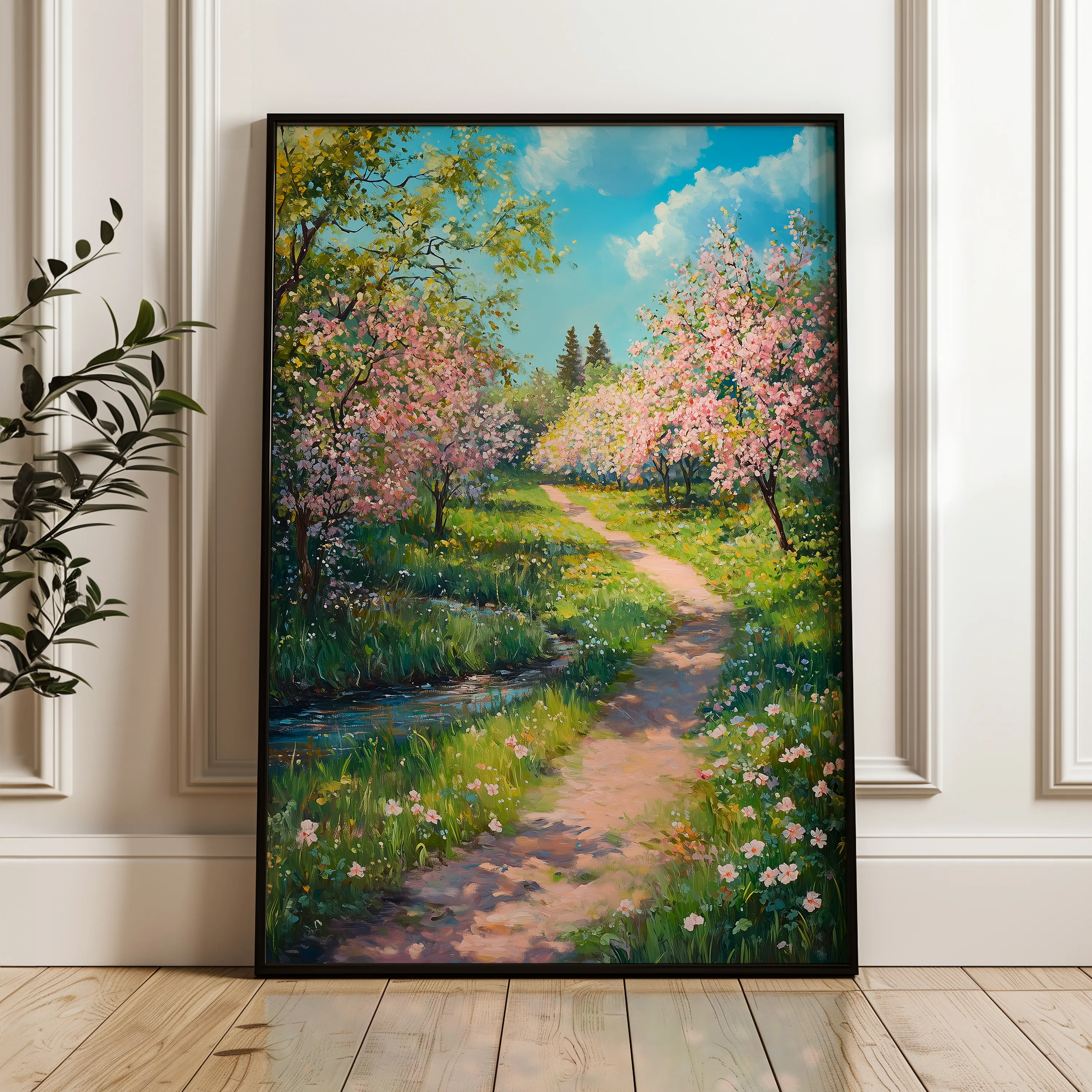 Landscape 312 Canvas Art 60 x 40 cm / Black