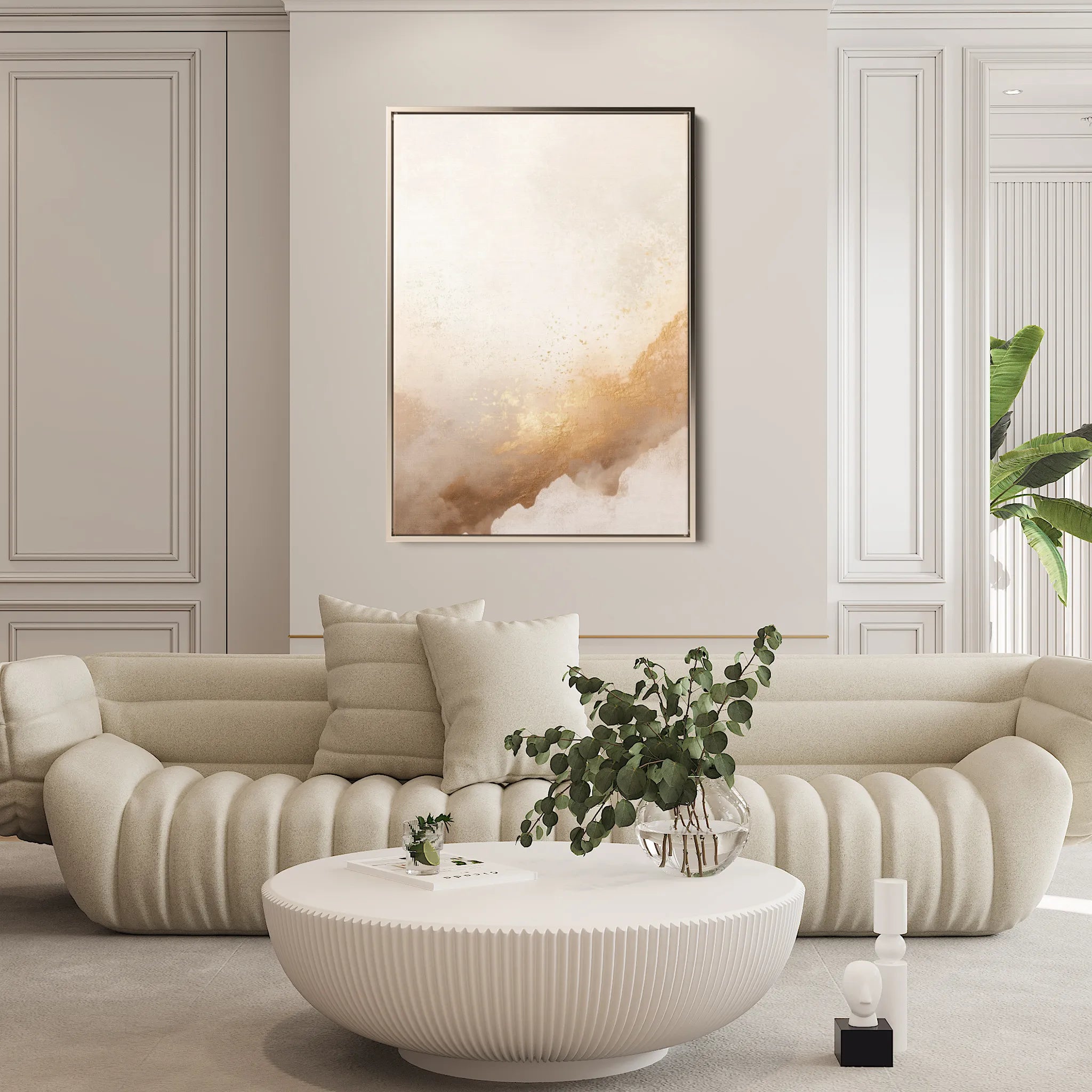Abstract 314 Canvas Art 60 x 40 cm / Black