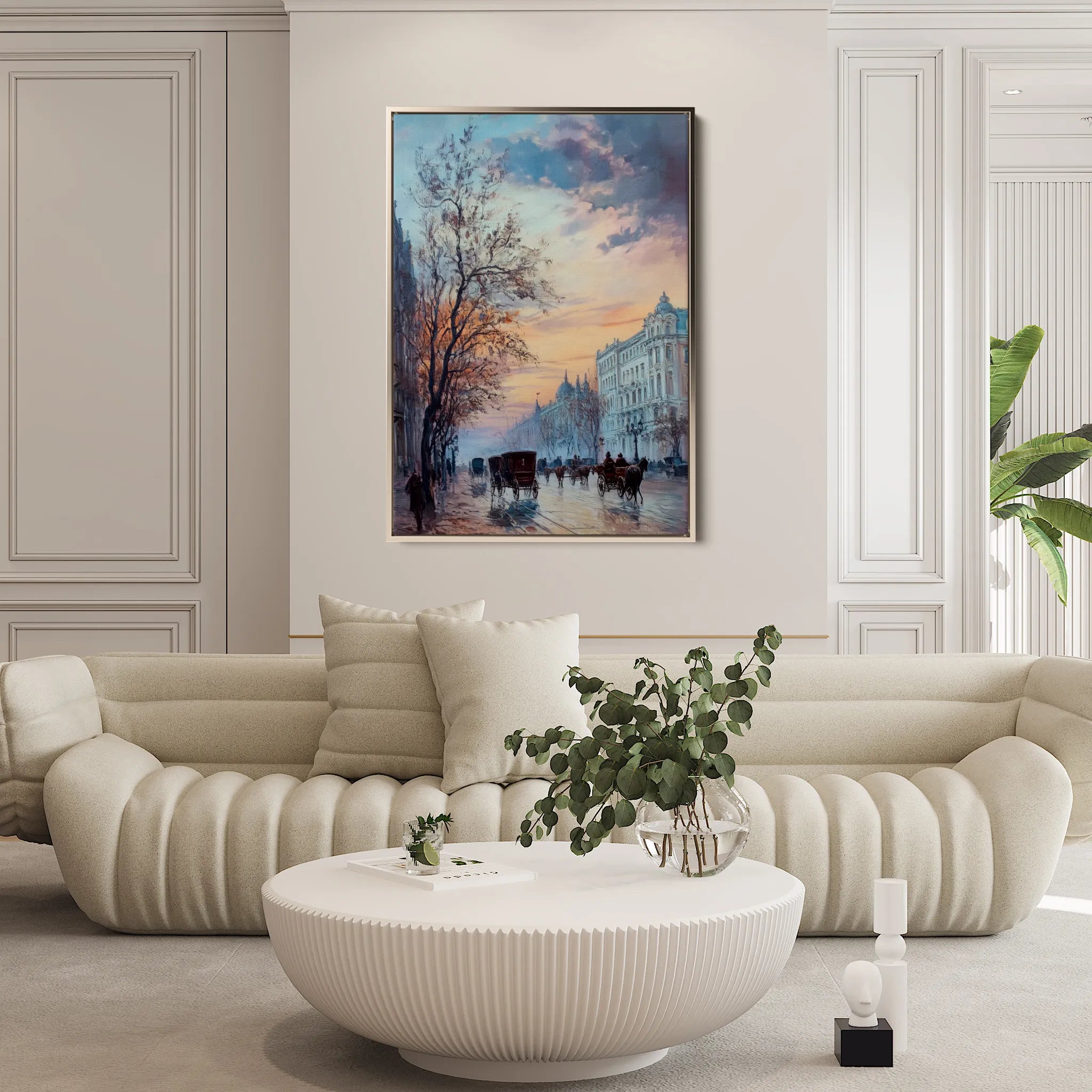 Landscape 314 Canvas Art 60 x 40 cm / Black