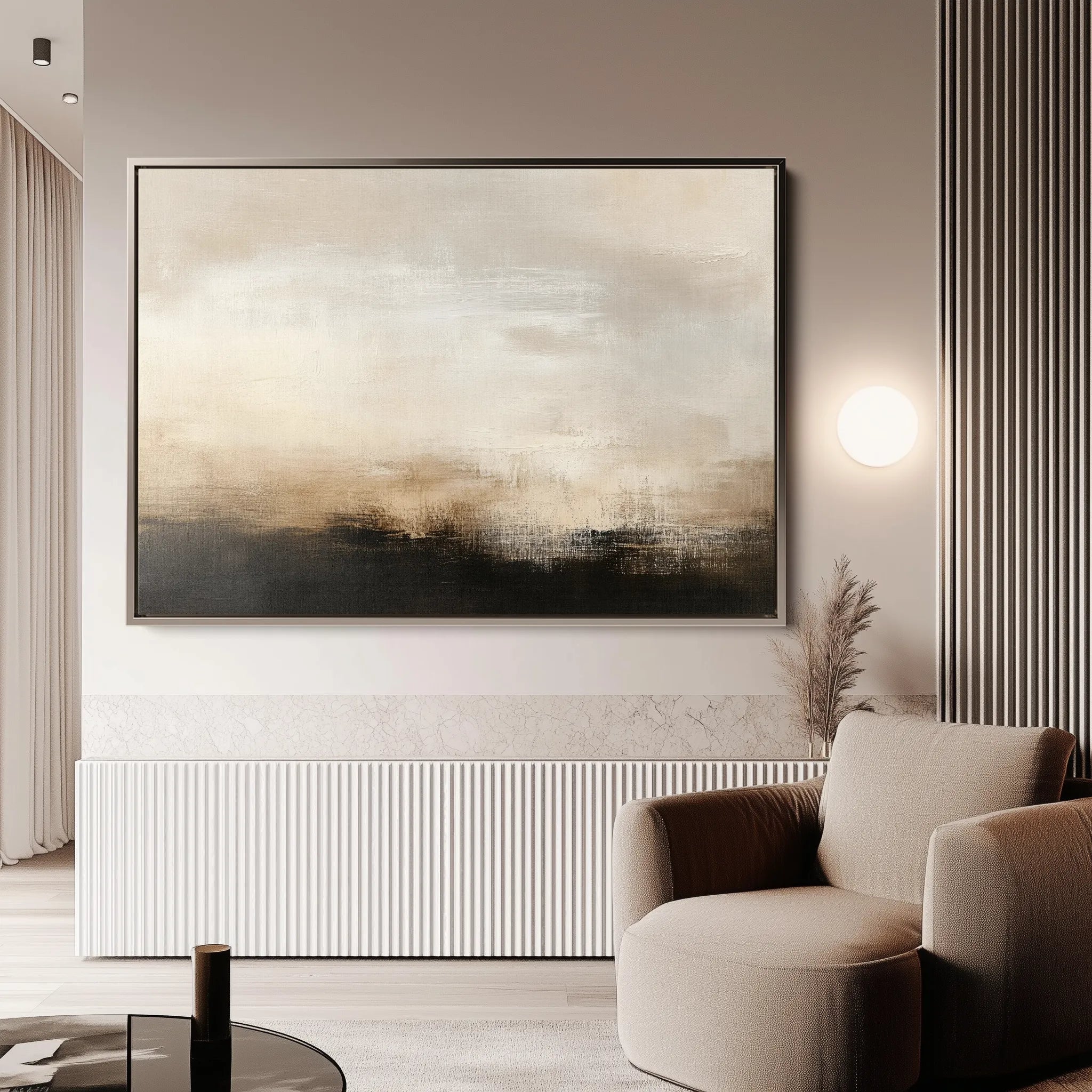 Abstract 316 Canvas Art 60 x 40 cm / Black