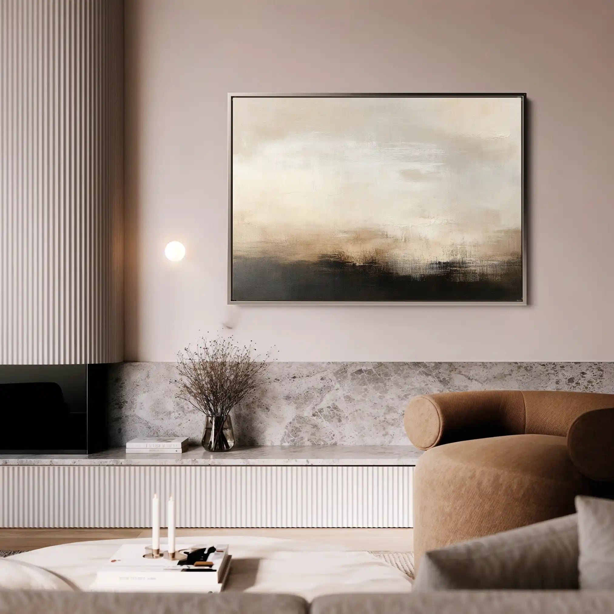 Abstract 316 Canvas Art 60 x 40 cm / Black