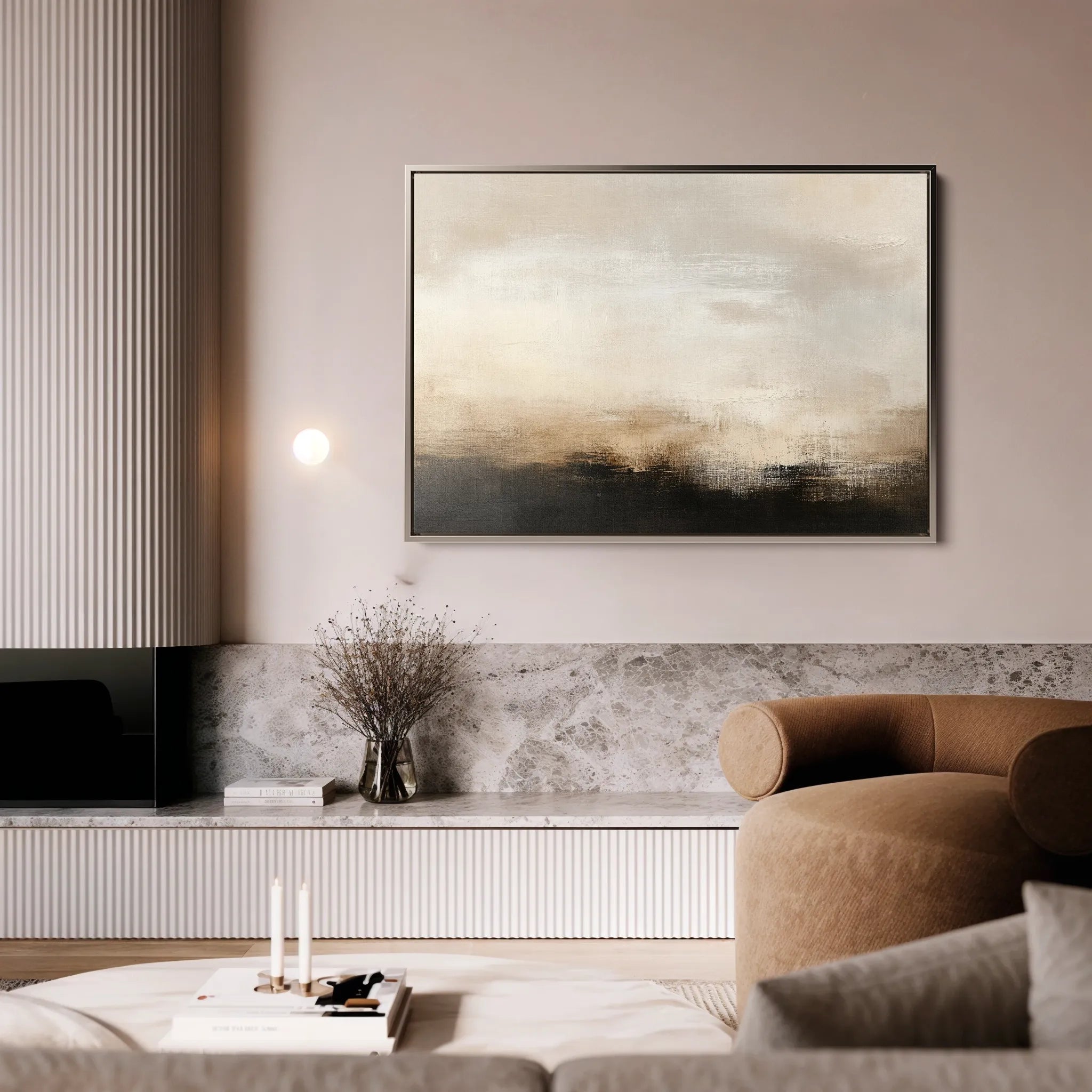 Abstract 316 Canvas Art 60 x 40 cm / Black