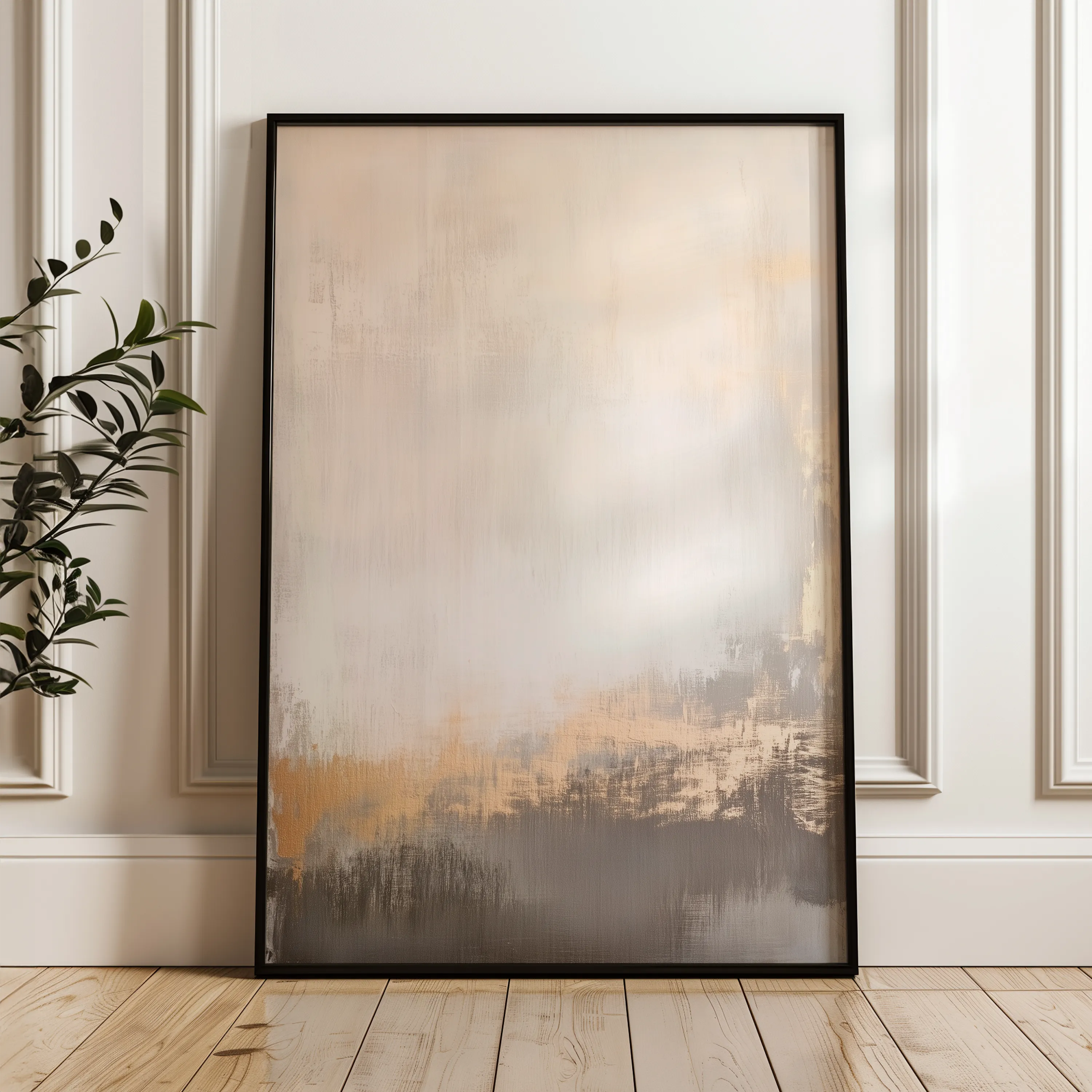 Abstract 317 Canvas Art 60 x 40 cm / Black
