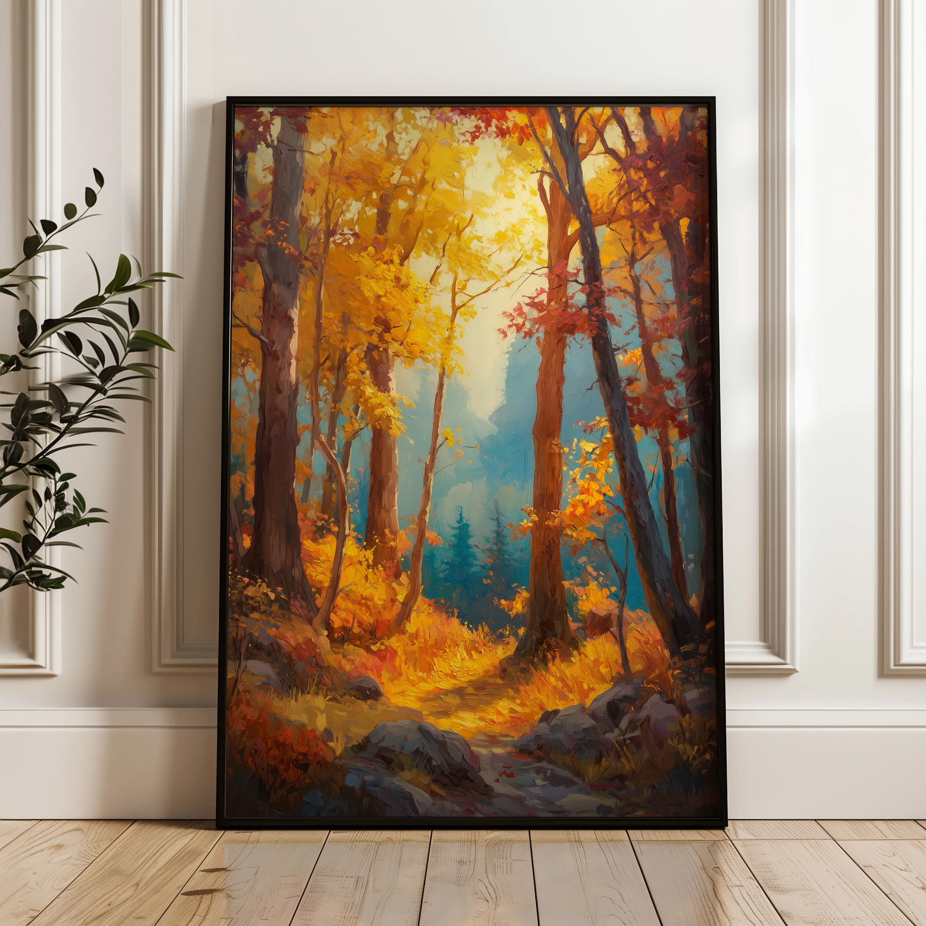 Landscape 317 Canvas Art 60 x 40 cm / Black