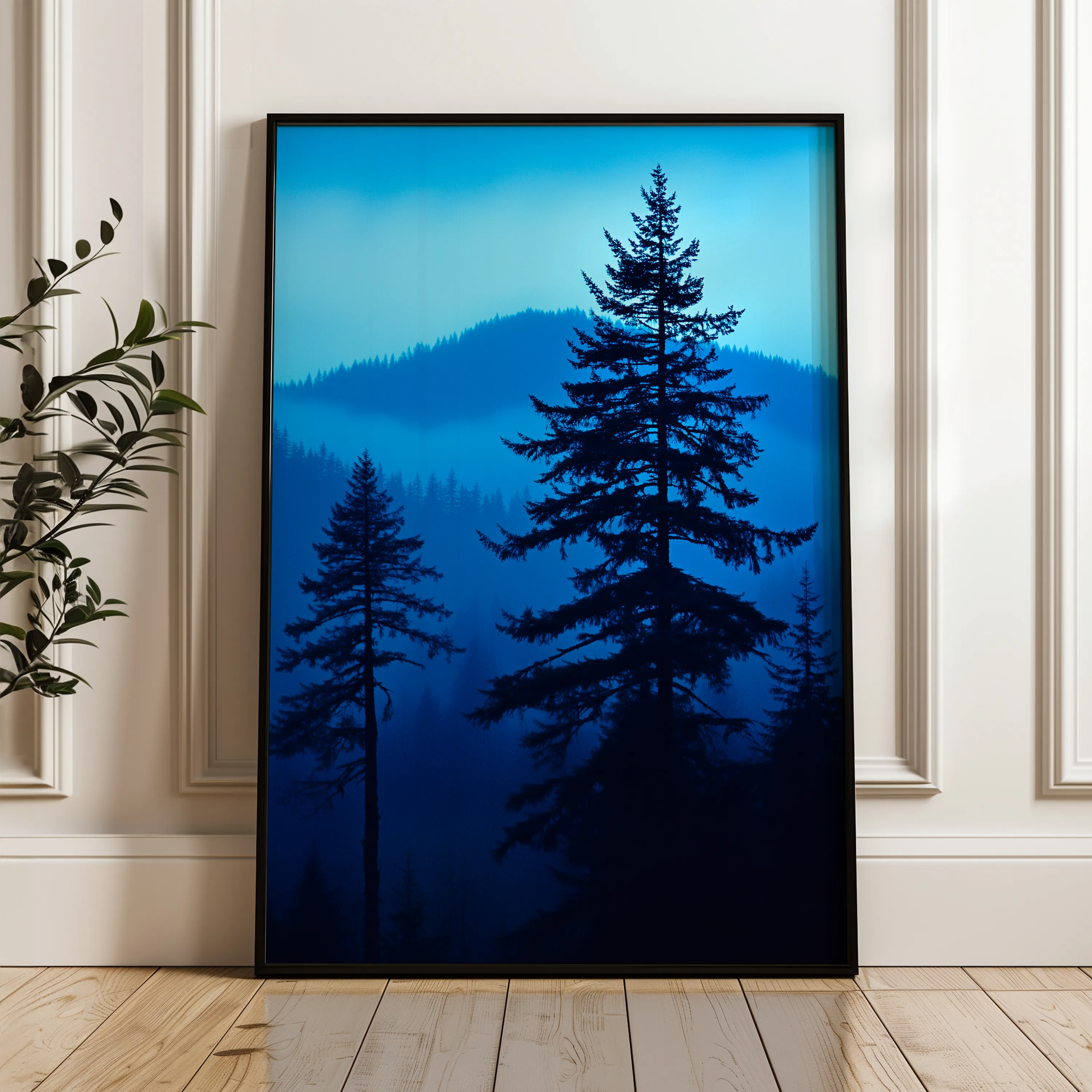 Landscape 318 Canvas Art 60 x 40 cm / Black