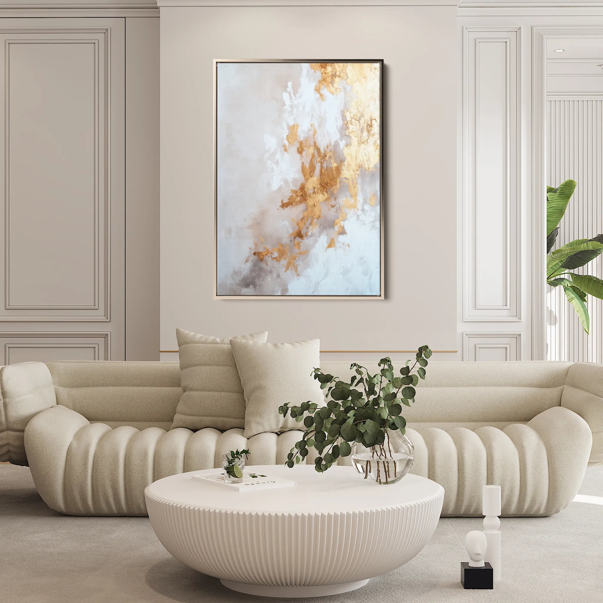Abstract 319 Canvas Art 60 x 40 cm / Black