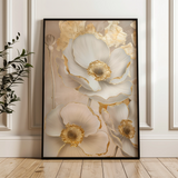 Floral 319 Canvas Art 60 x 40 cm / Black