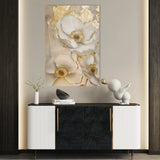 Floral 319 Canvas Art 60 x 40 cm / Black