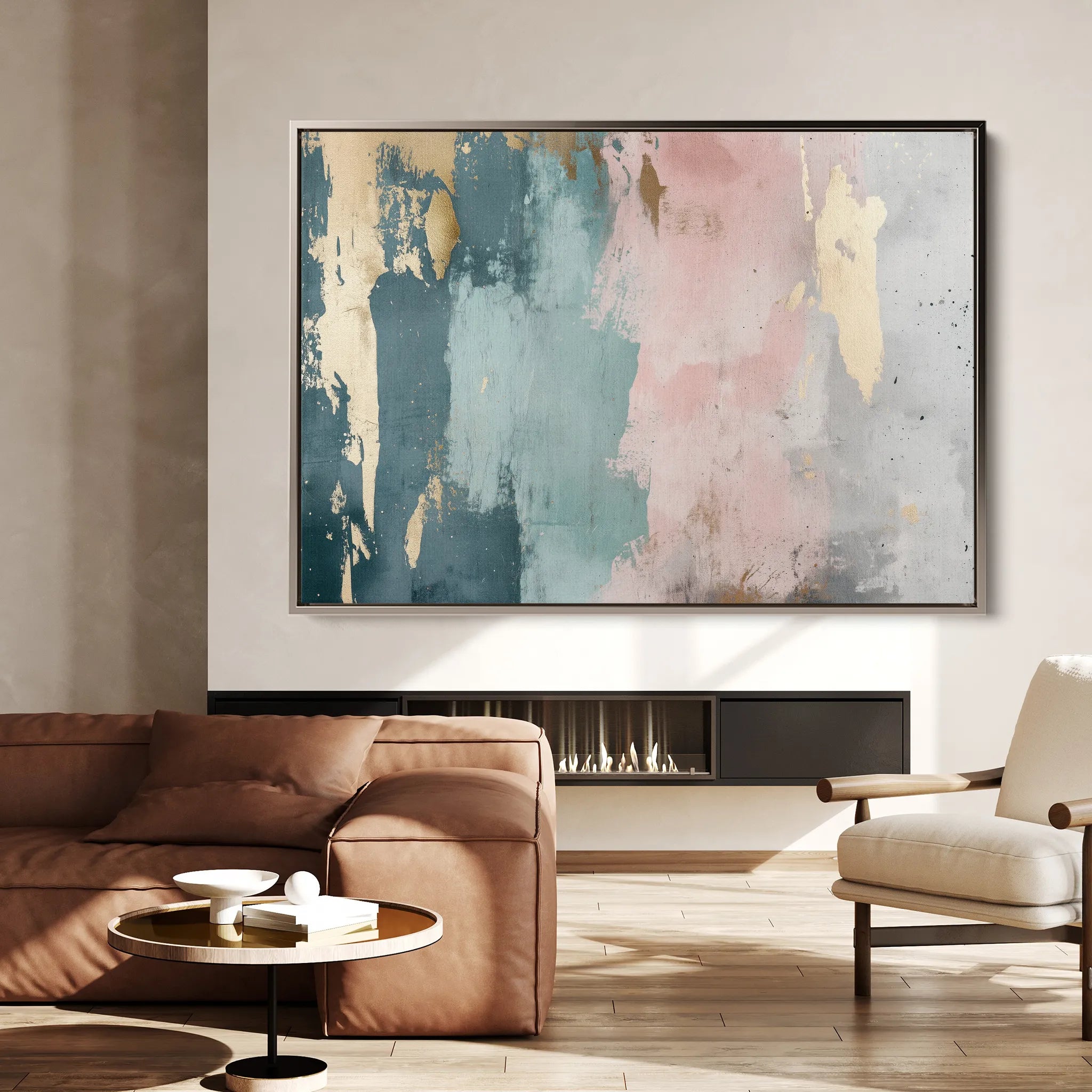 Abstract 321 Canvas Art 60 x 40 cm / Black