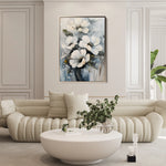Floral 321 Canvas Art 60 x 40 cm / Black