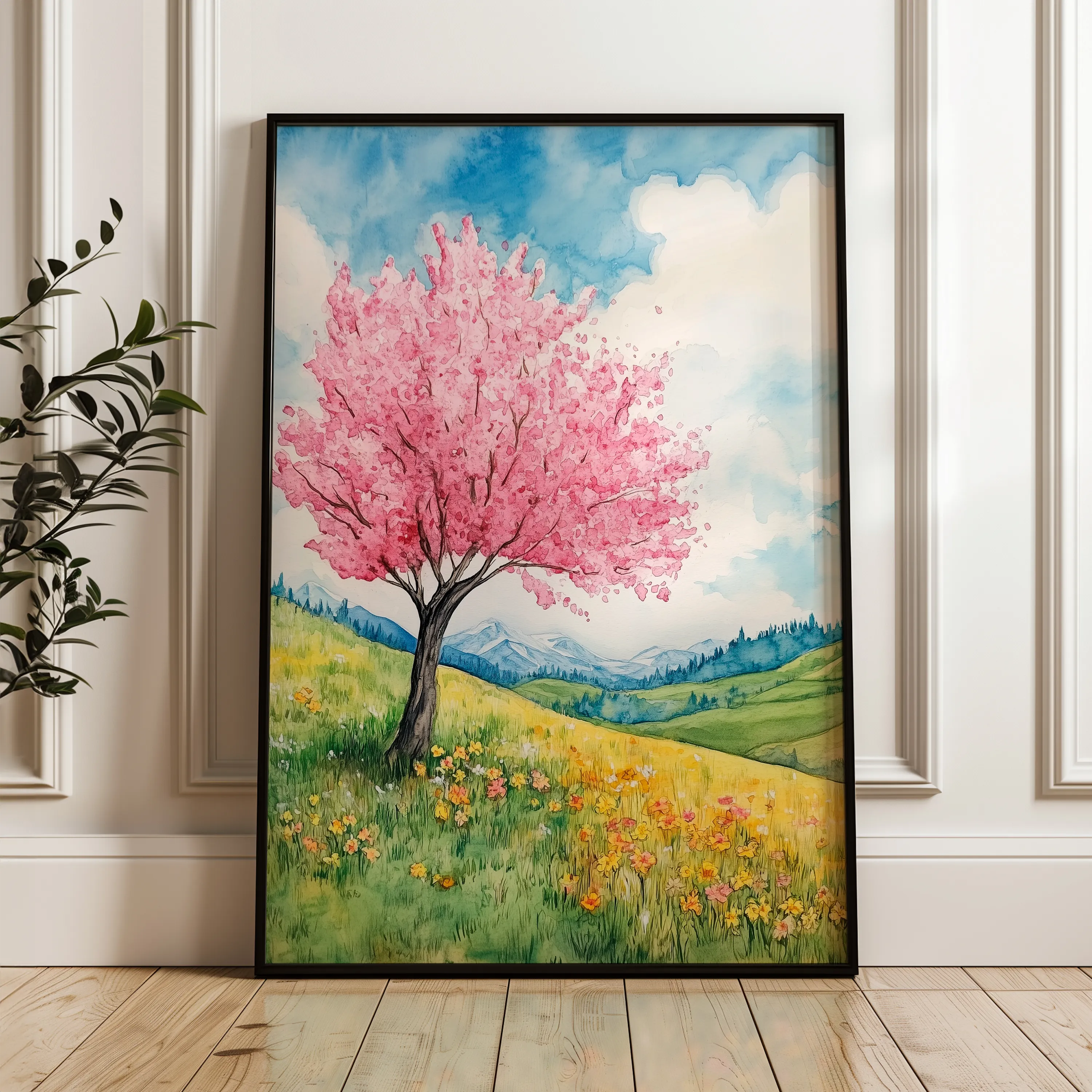Landscape 321 Canvas Art 60 x 40 cm / Black